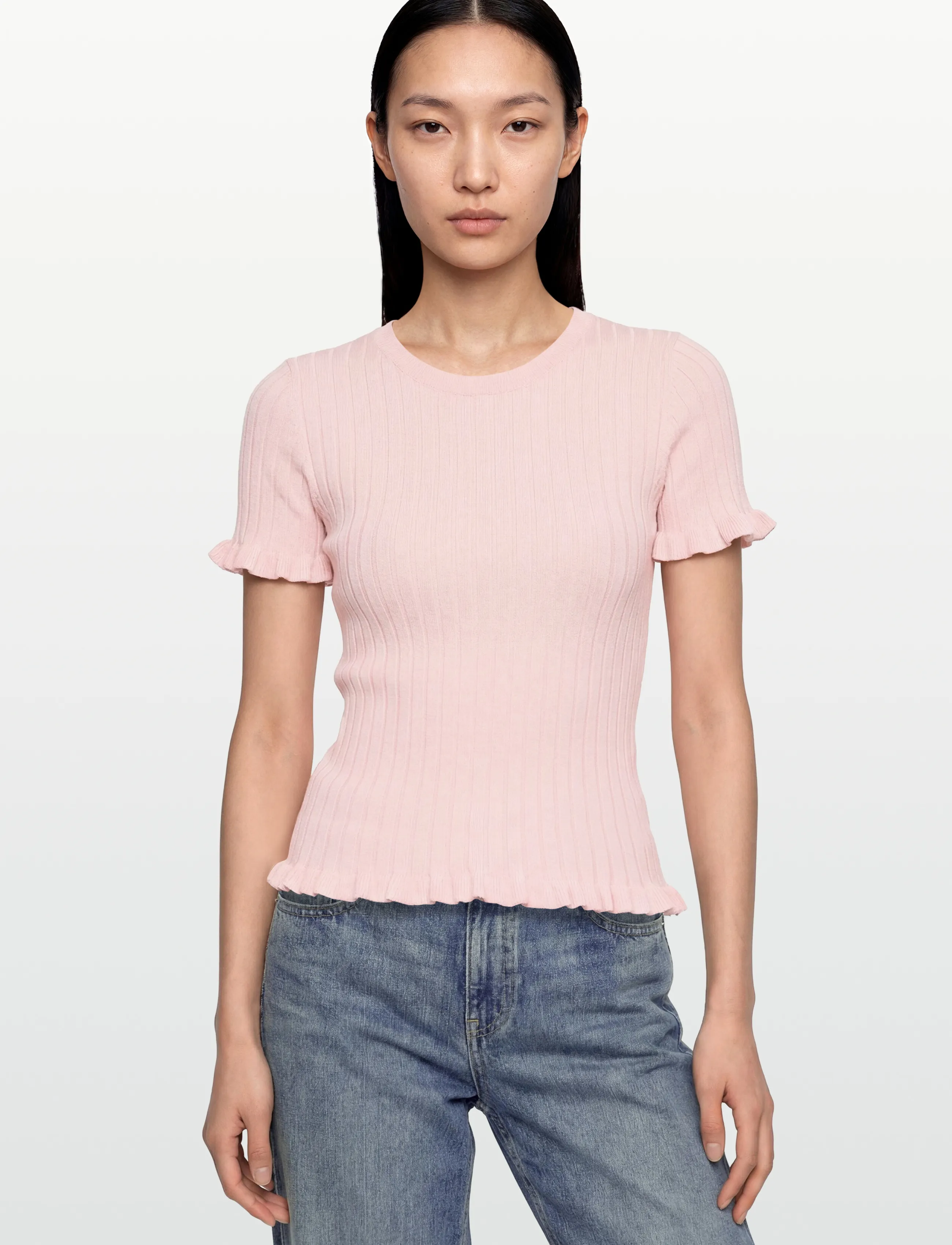 A-View - Fabi knit top - poloer - rose - 3