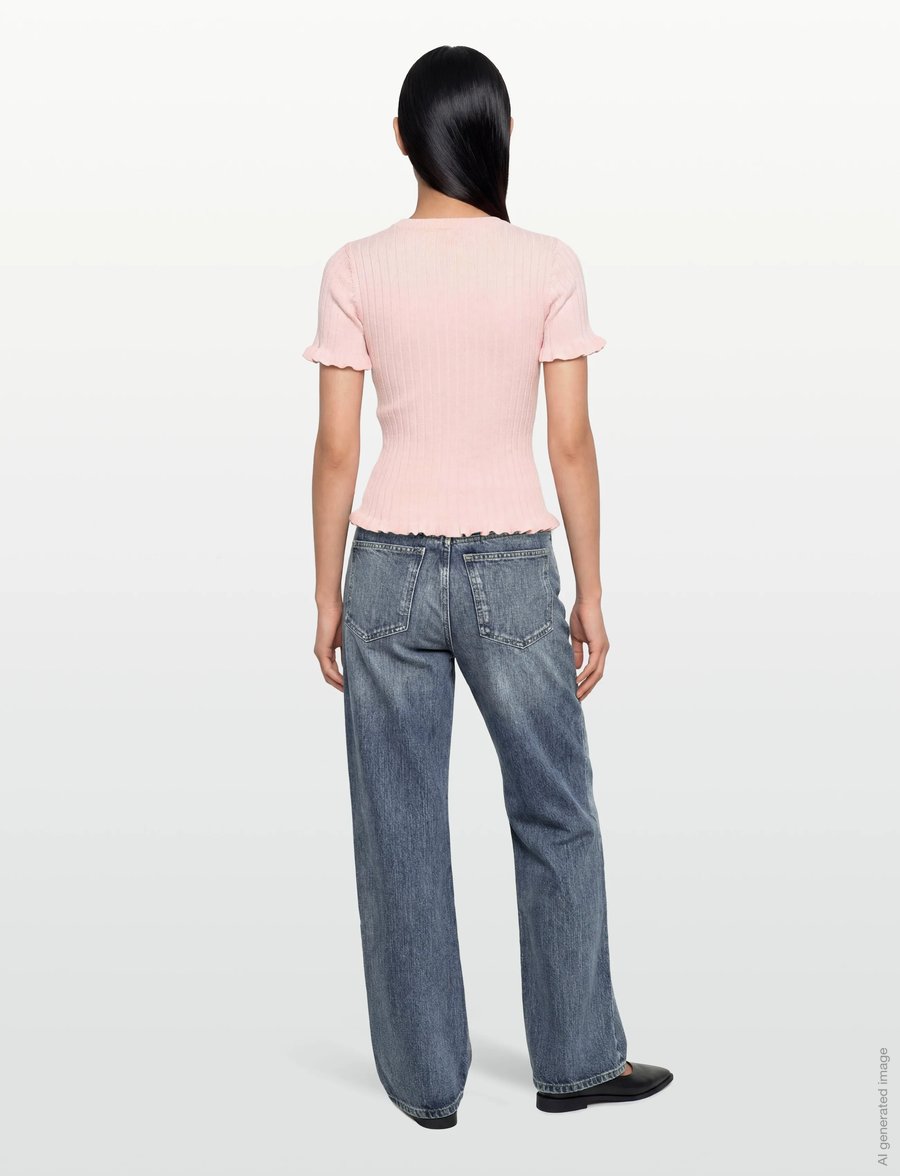 A-View - Fabi knit top - poloer - rose - 4