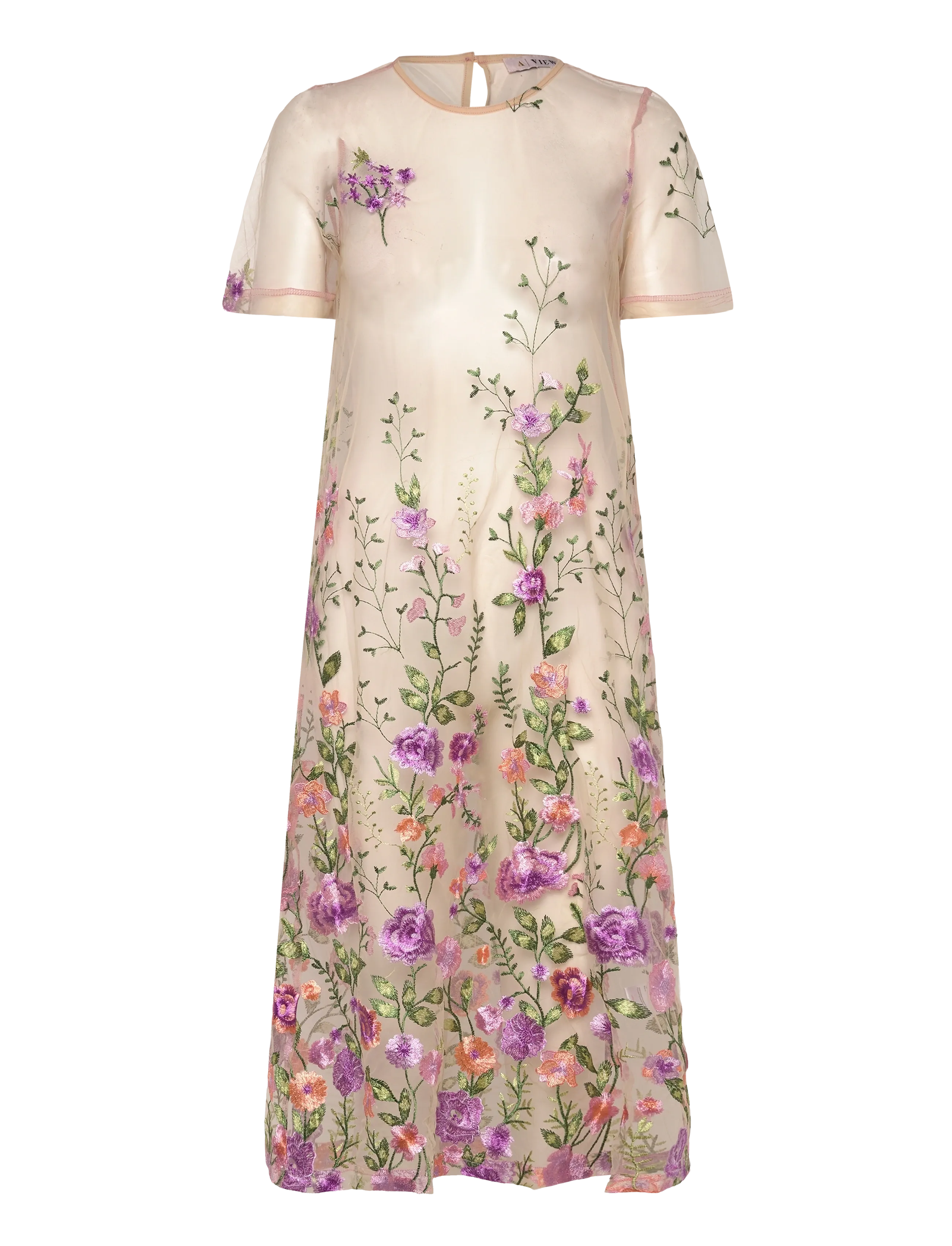 A-View Fuschia Midi Dress, 40, Dresses, Lila - Knee-length & Midi, Frauen
