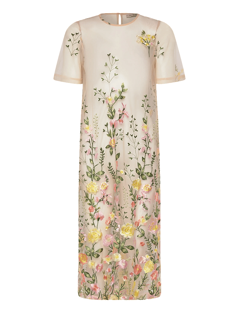 A-View - Fuschia midi dress - summer dresses - 201 sand/yellow - 0