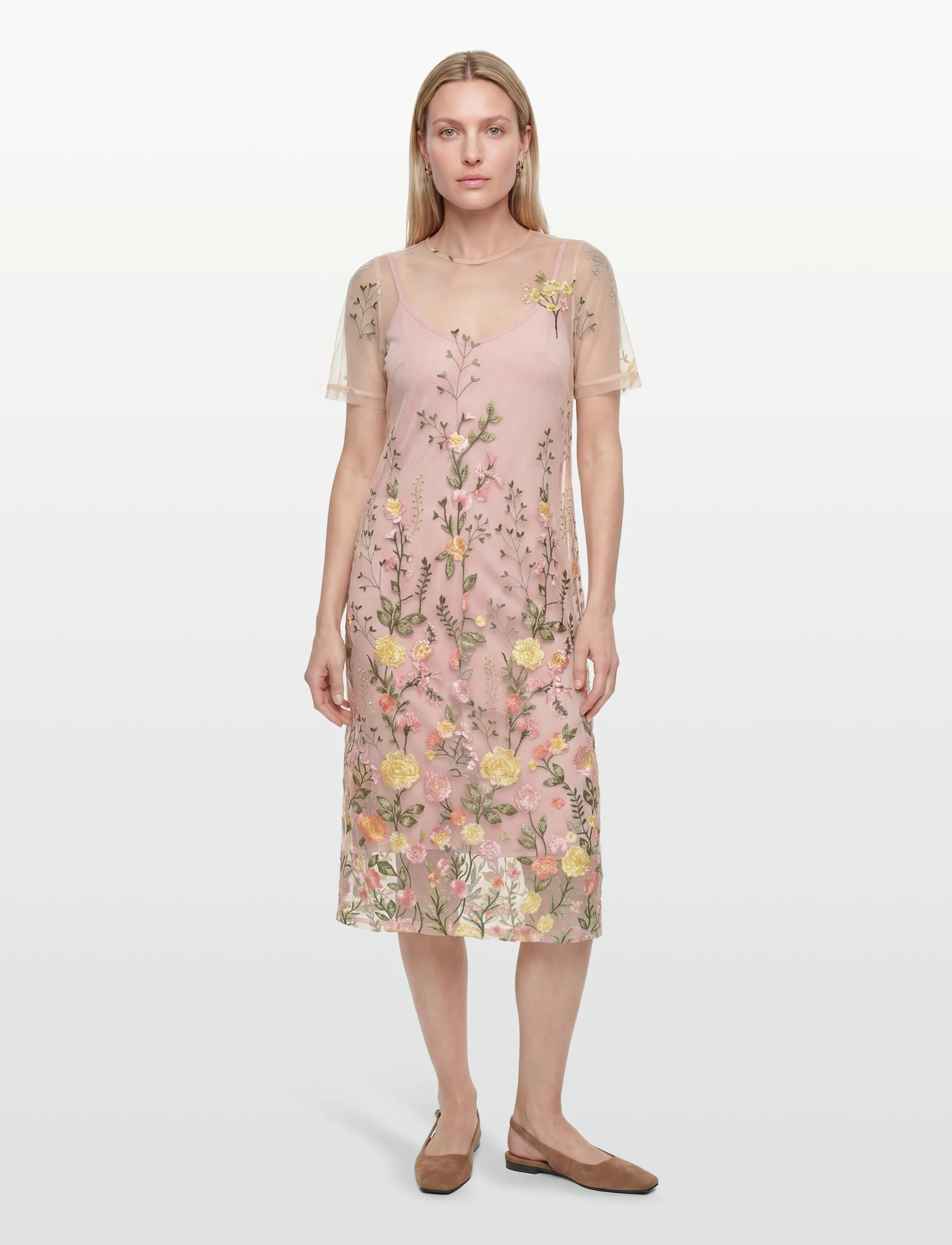 A-View Fuschia midi dress - Midi Dresses - 201 SAND/YELLOW / cream