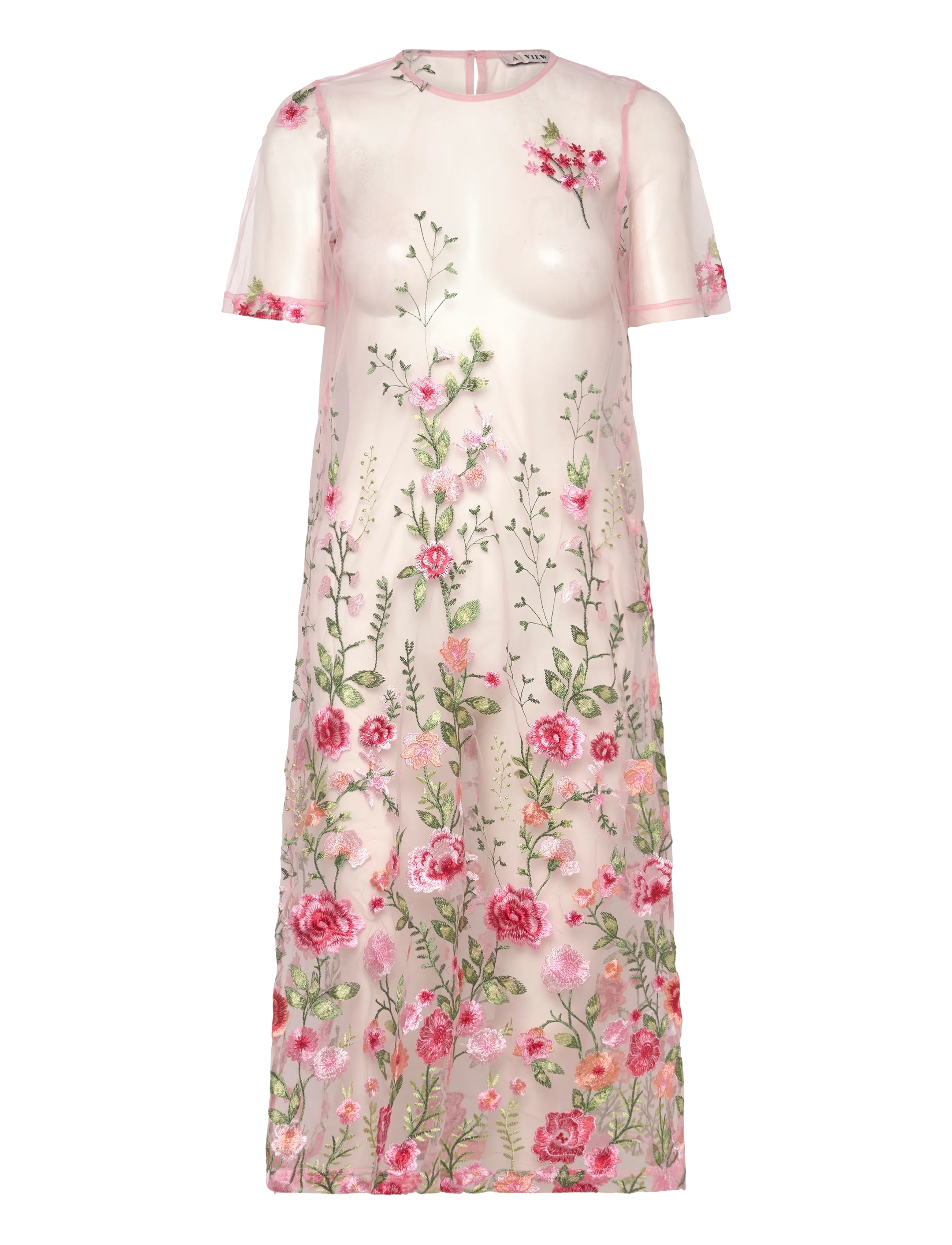 A-VIEW Fuschia Midi Kleid Pink - 44 - Damen