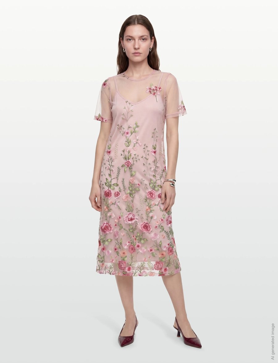 A-View - Fuschia midi dress - sommarklänningar - 255 rose/red - 0
