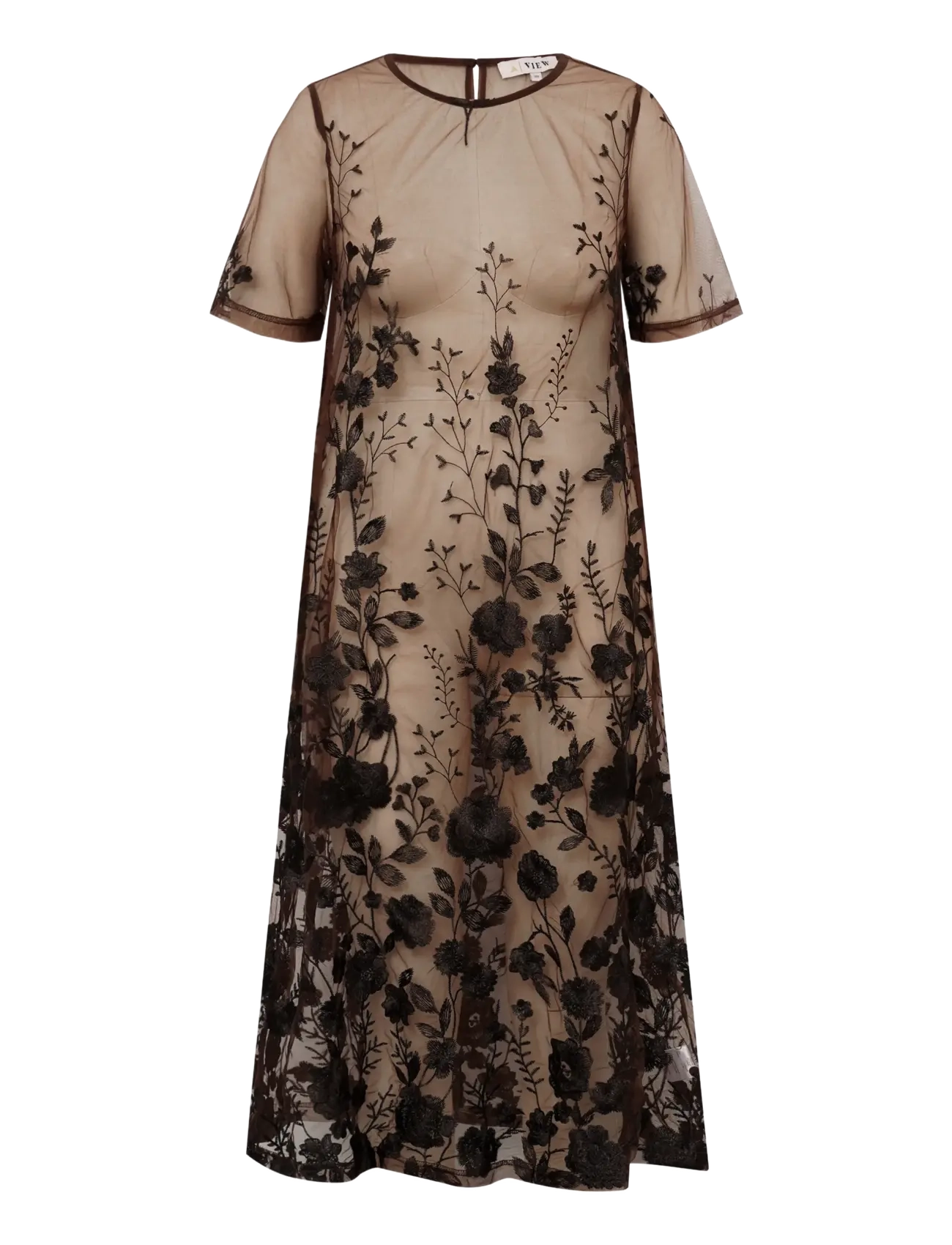 A-View - Fuschia midi dress - sommerkjoler - dark brown - 1