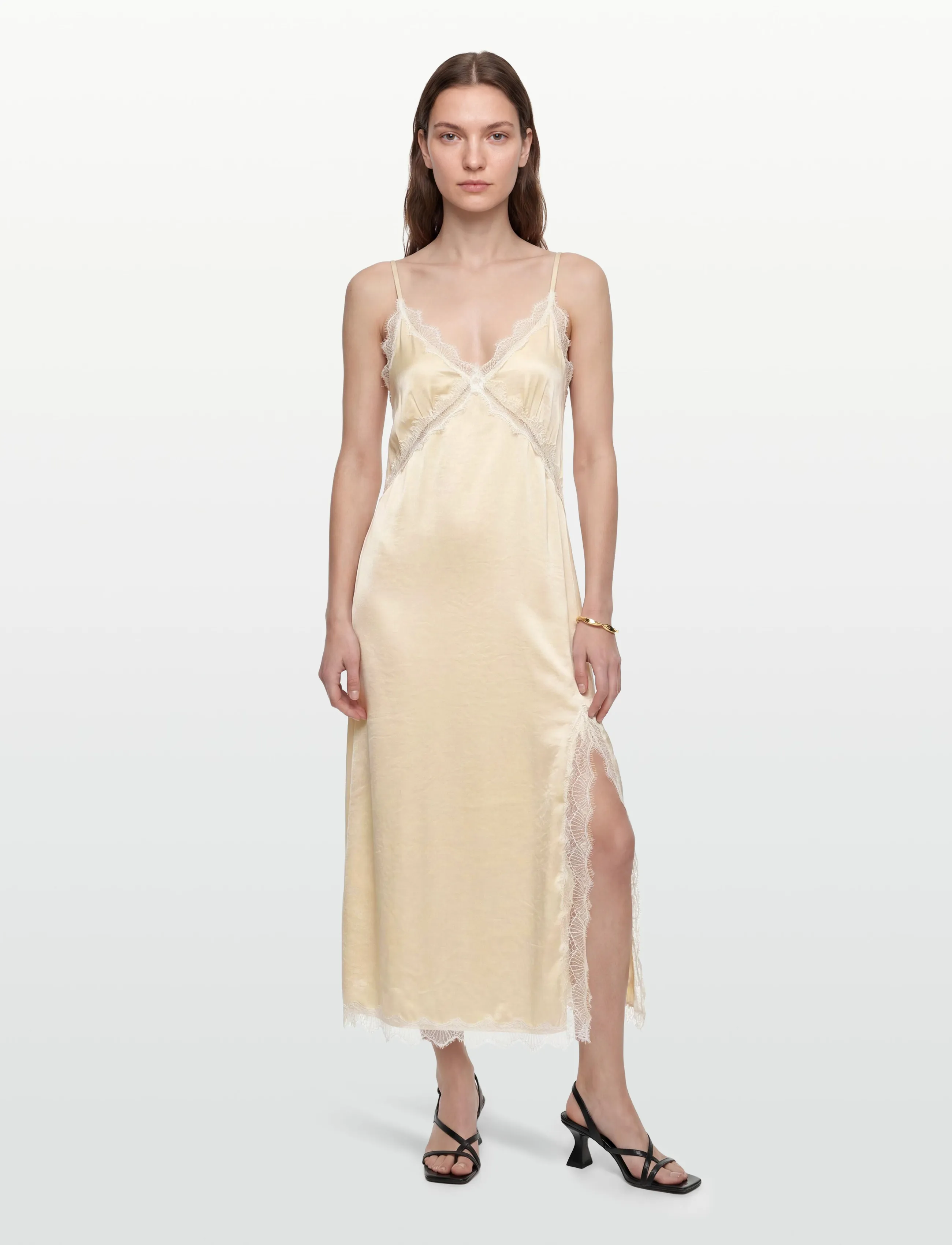 A-View Zoe Dress, 38, Yellow, Kjoler > Underkjoler, Dame