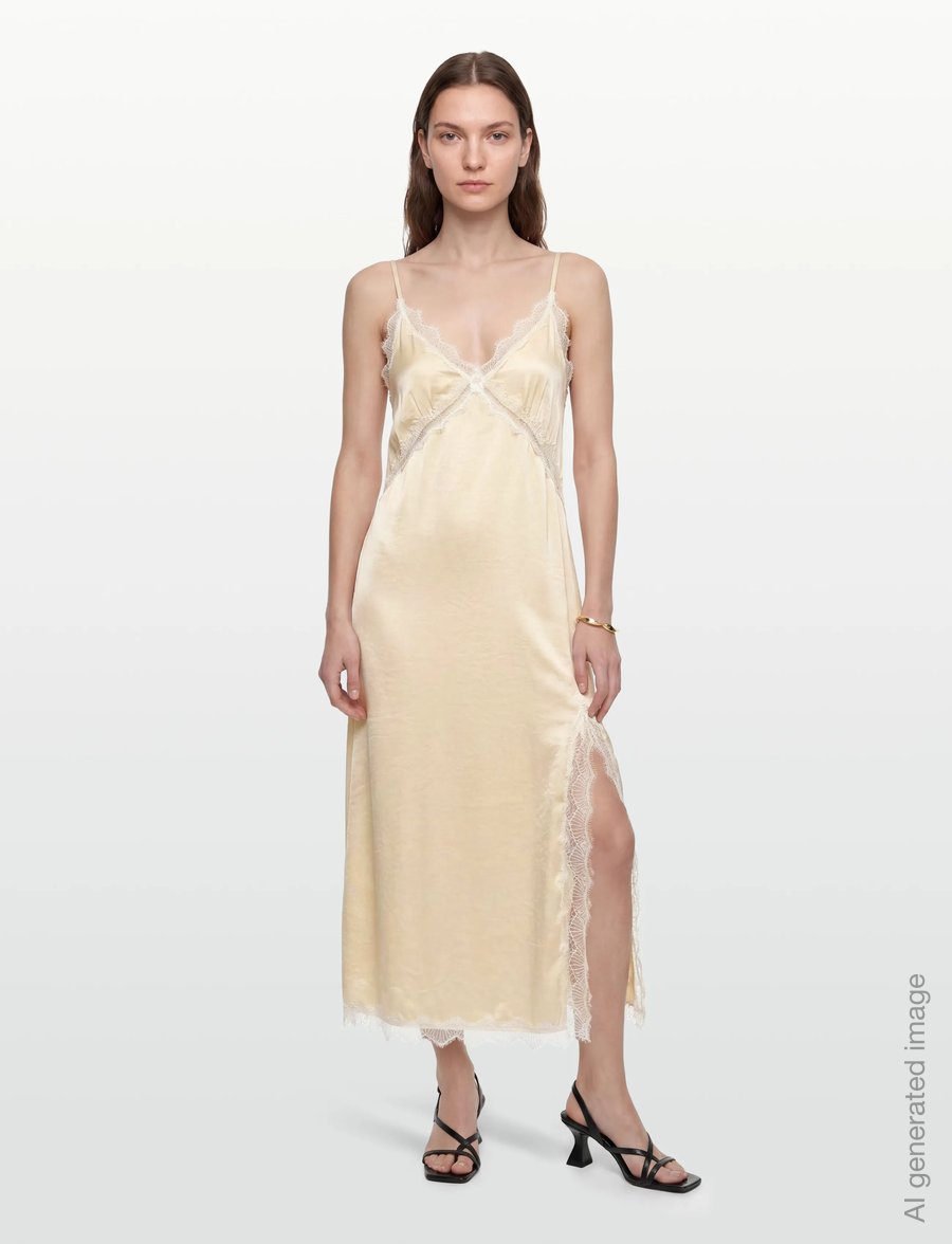 A-View - Zoe dress - vabalt langevad slip-kleidid - 069 pale yellow - 0