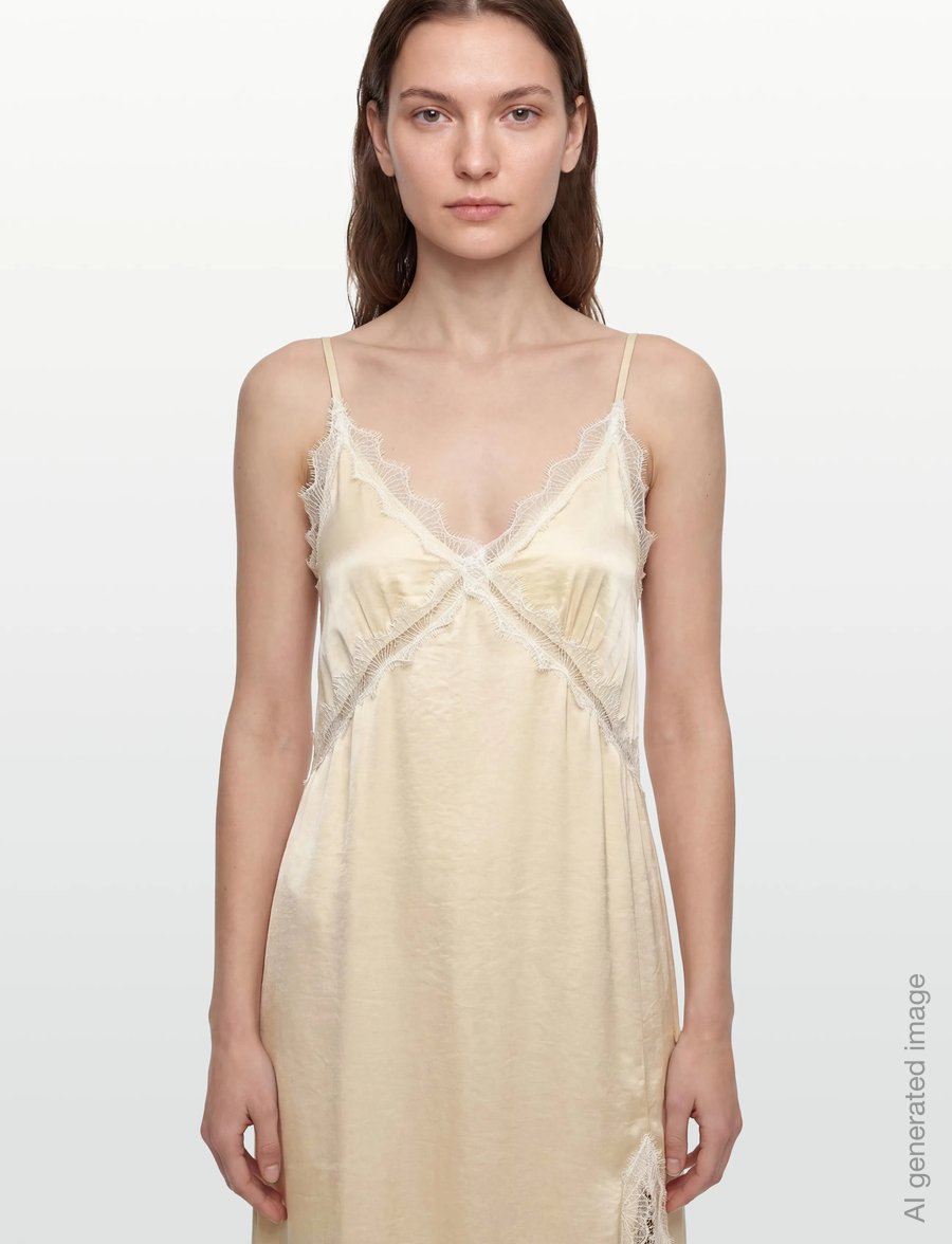 A-View - Zoe dress - vabalt langevad slip-kleidid - 069 pale yellow - 3