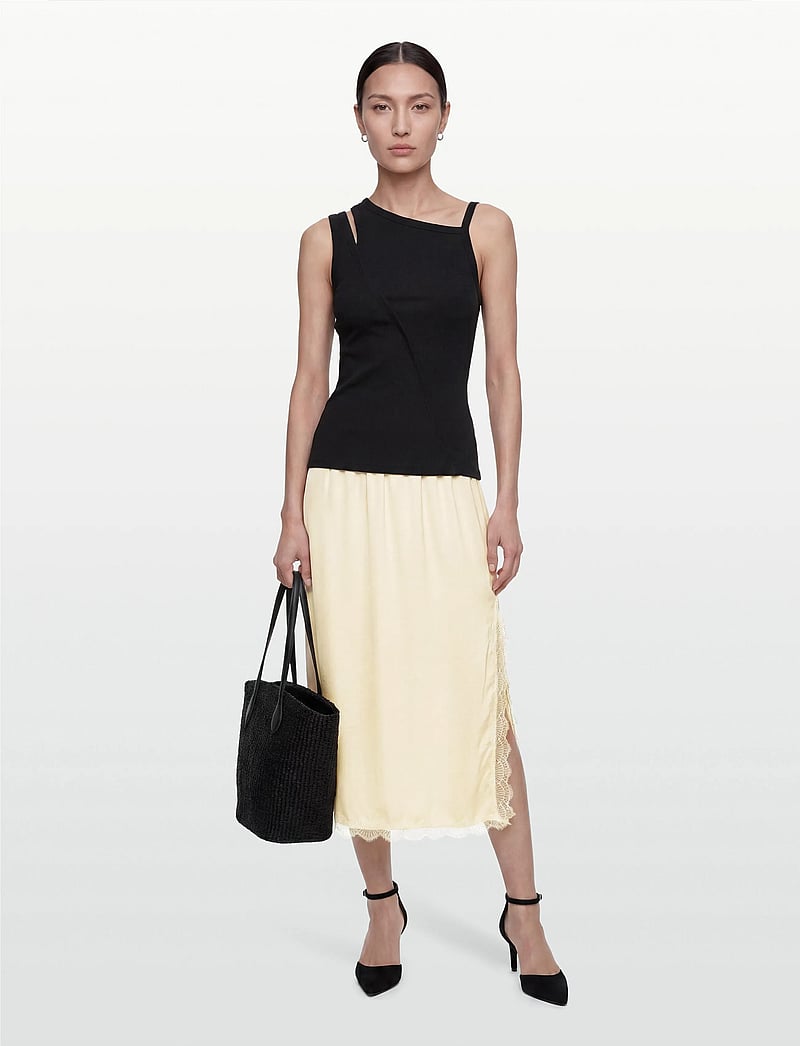 A-View - Zoe skirt - satinröcke - pale yellow - 0