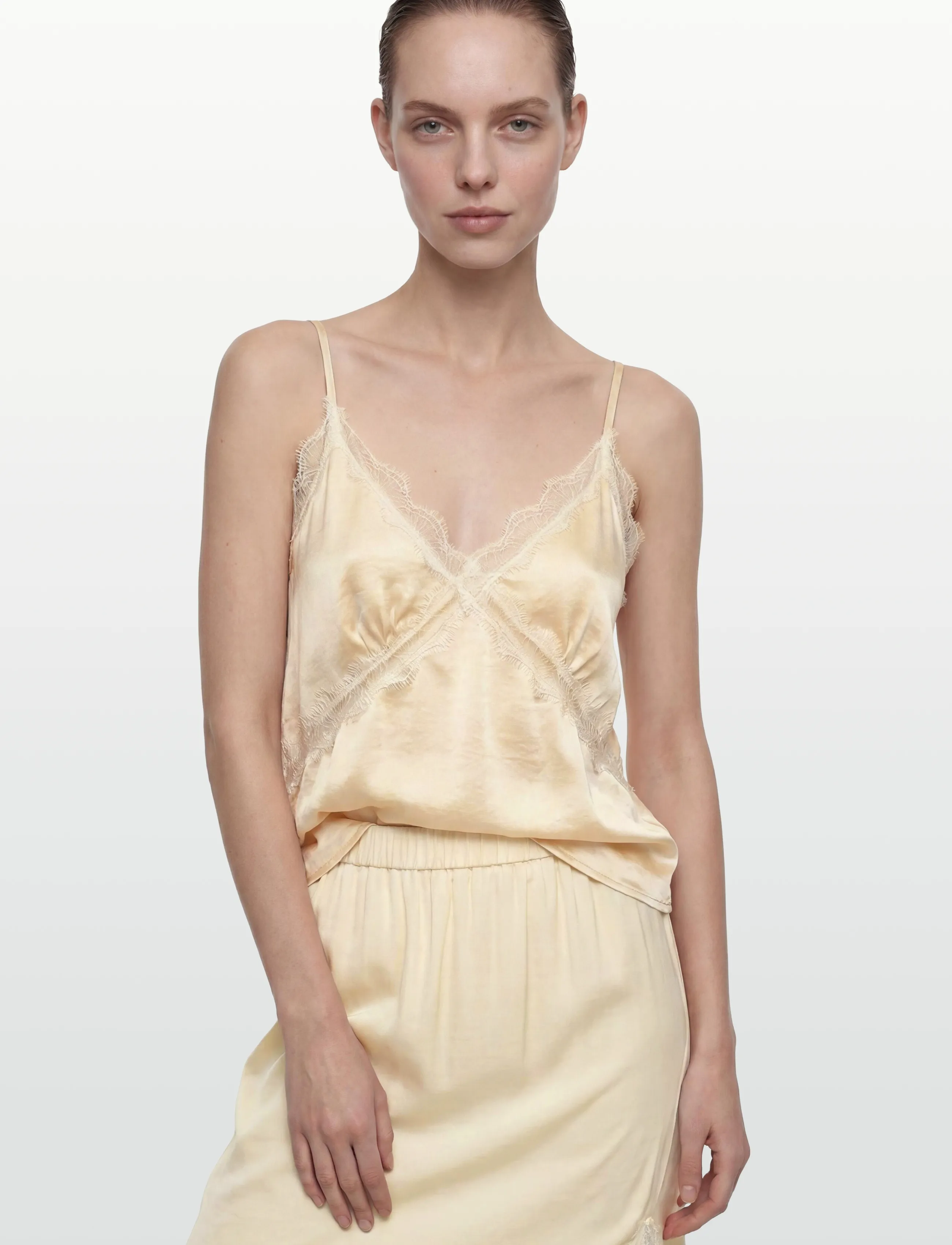 A-View - Zoe top - hihattomat topit - pale yellow - 3