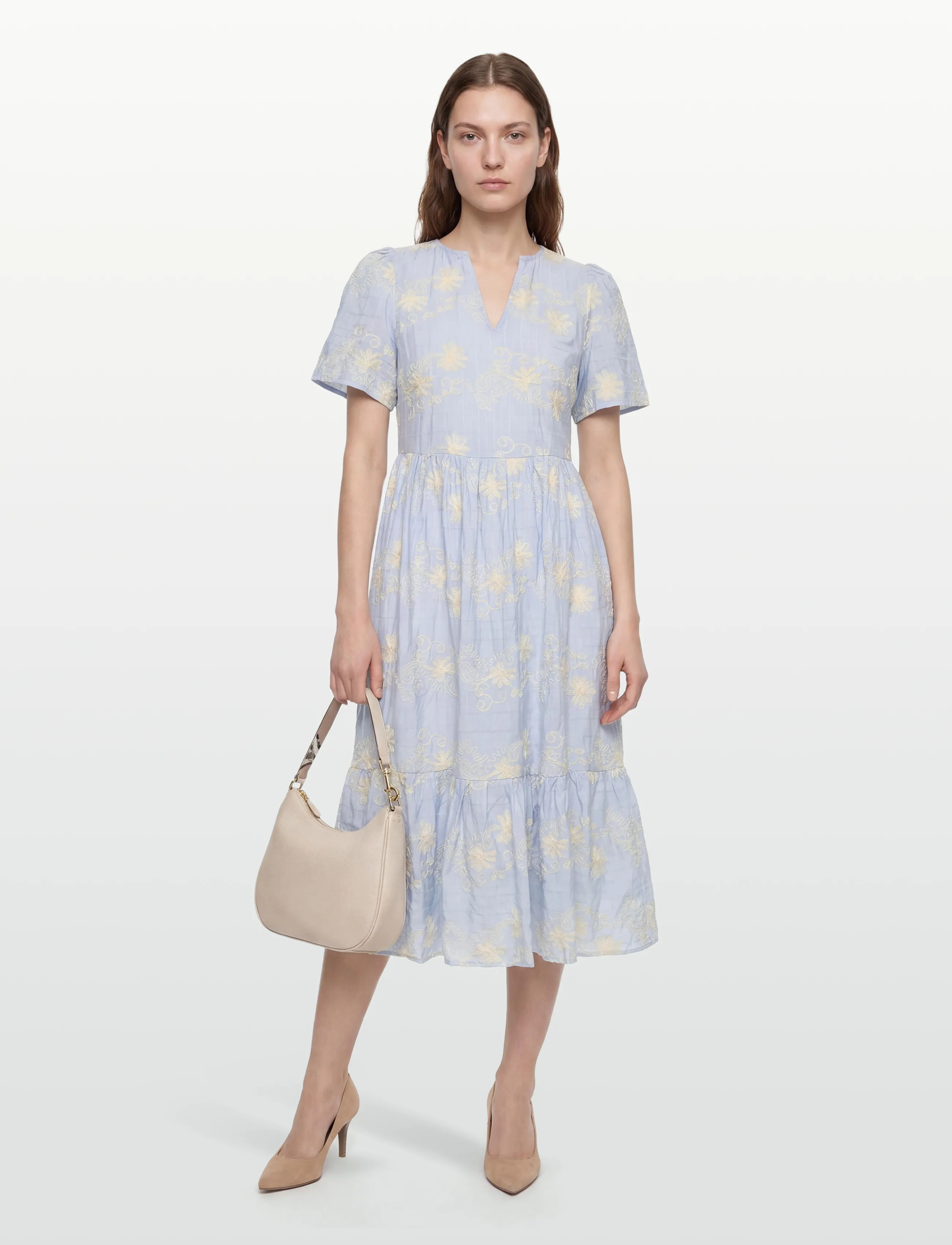 A-View Daffodil Dress, 34, Blue, Kjoler > Maxikjole, Dame