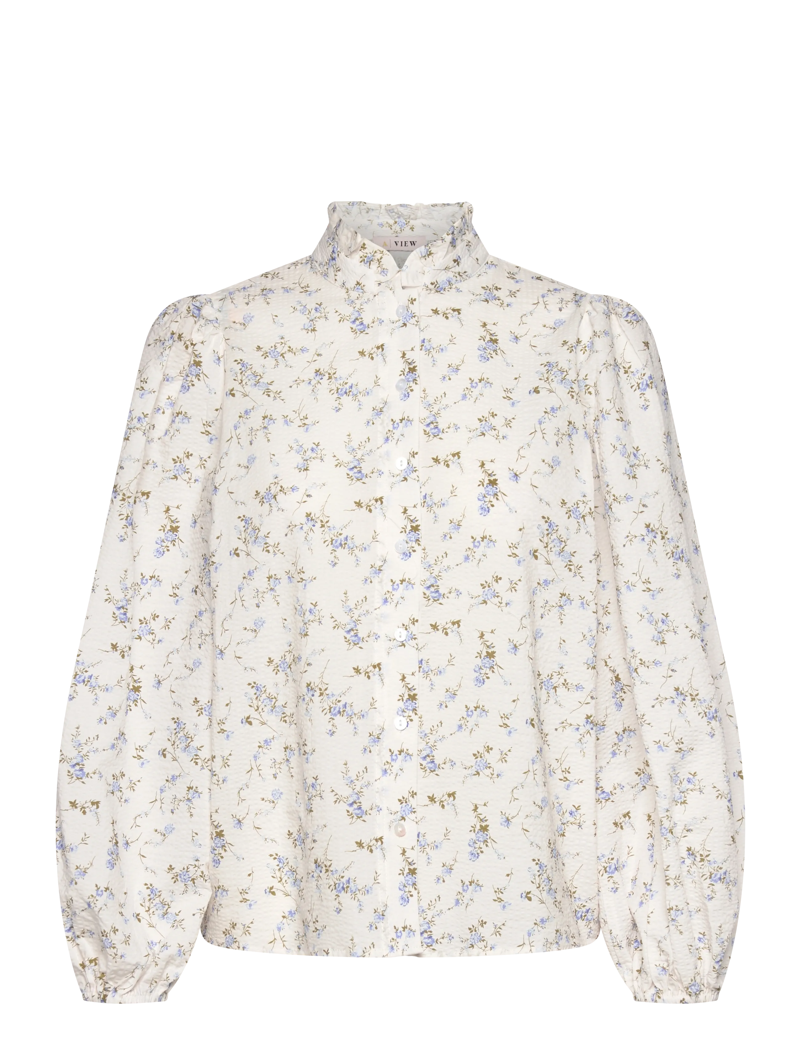 A-View Tiffany new shirt - Bluser - OFF WHITE/BLUE / blue