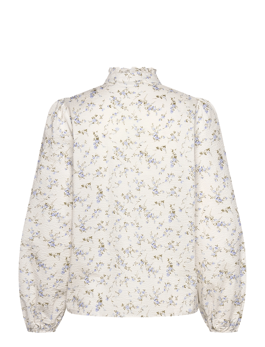 A-View - Tiffany new shirt - langærmede skjorter - off white/blue - 2