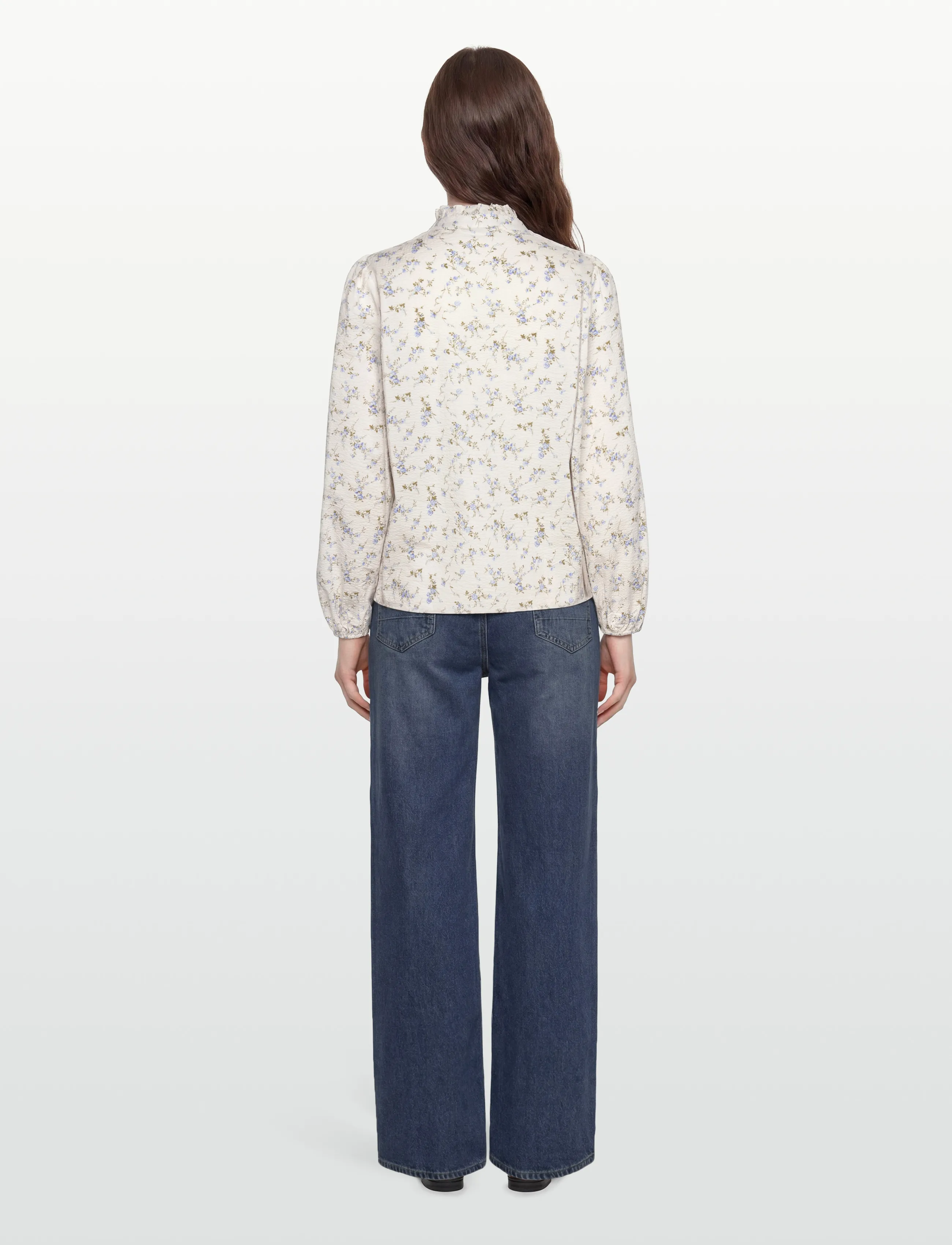 A-View - Tiffany new shirt - marškiniai ilgomis rankovėmis - off white/blue - 4