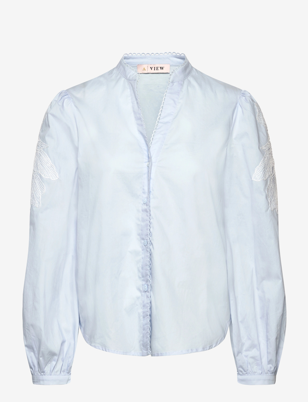 A-View - Clementine shirt - långärmade blusar - light blue - 0