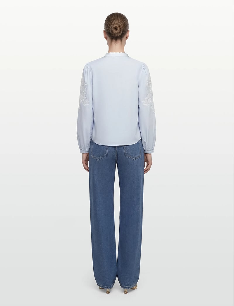 A-View - Clementine shirt - langærmede bluser - light blue - 4