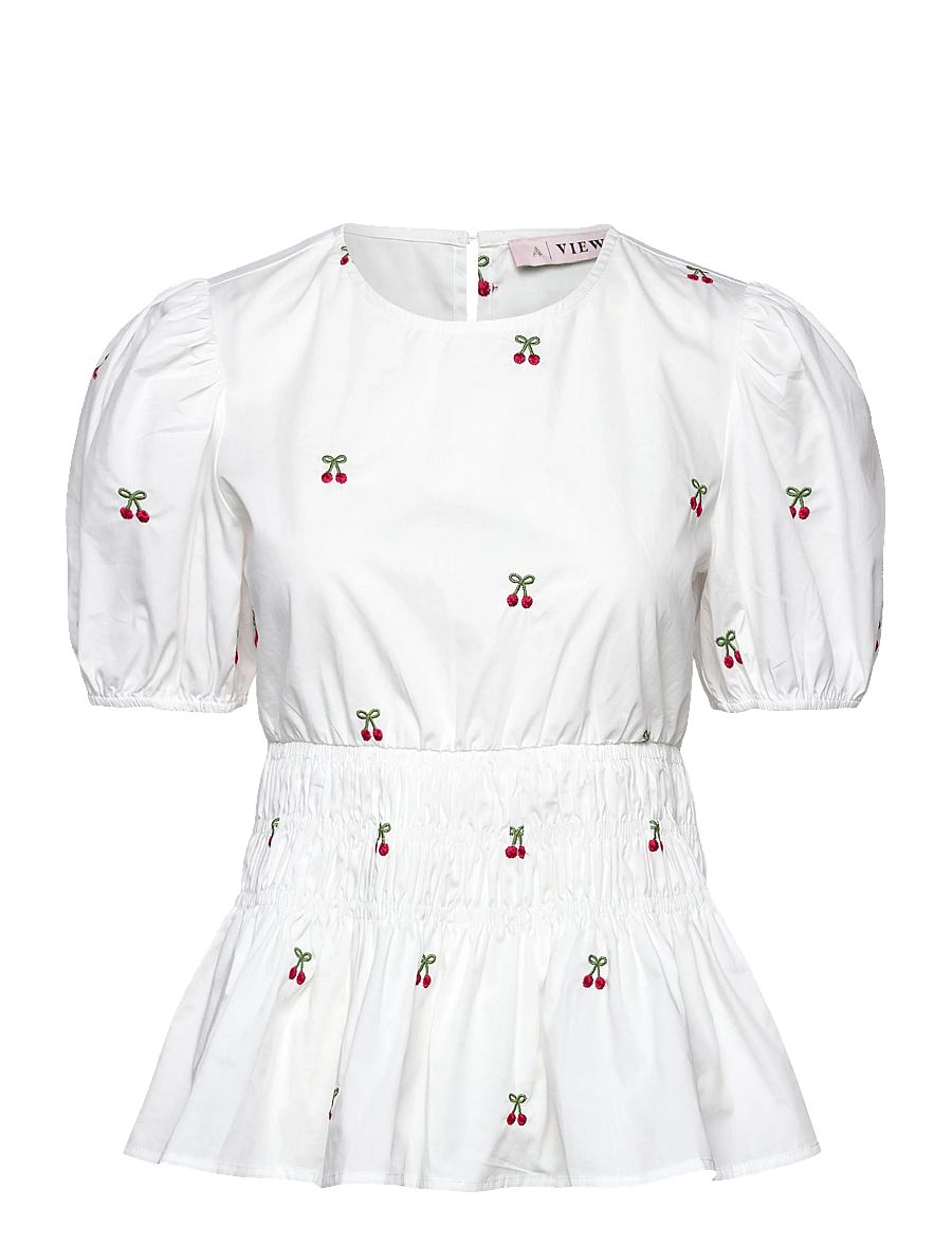 A-View - Leonore blouse - kurzämlige blusen - white - 1