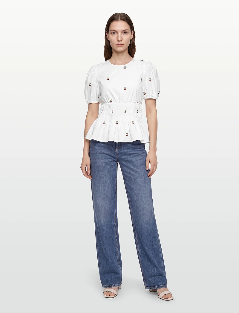 A-View - Leonore blouse - palaidinės trumpomis rankovėmis - white - 0