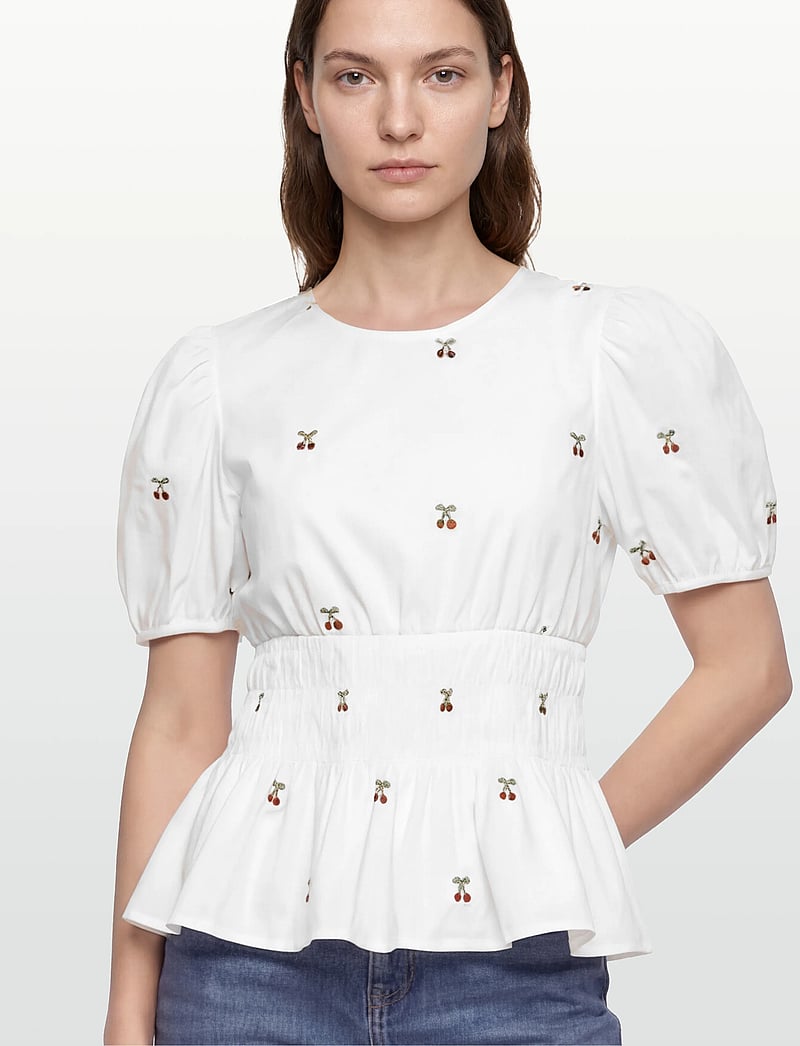 A-View - Leonore blouse - palaidinės trumpomis rankovėmis - white - 3