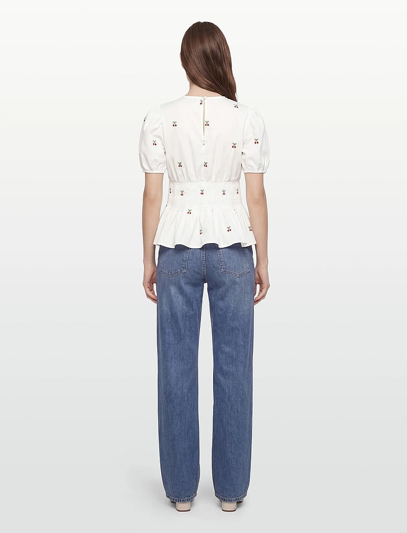 A-View - Leonore blouse - palaidinės trumpomis rankovėmis - white - 4