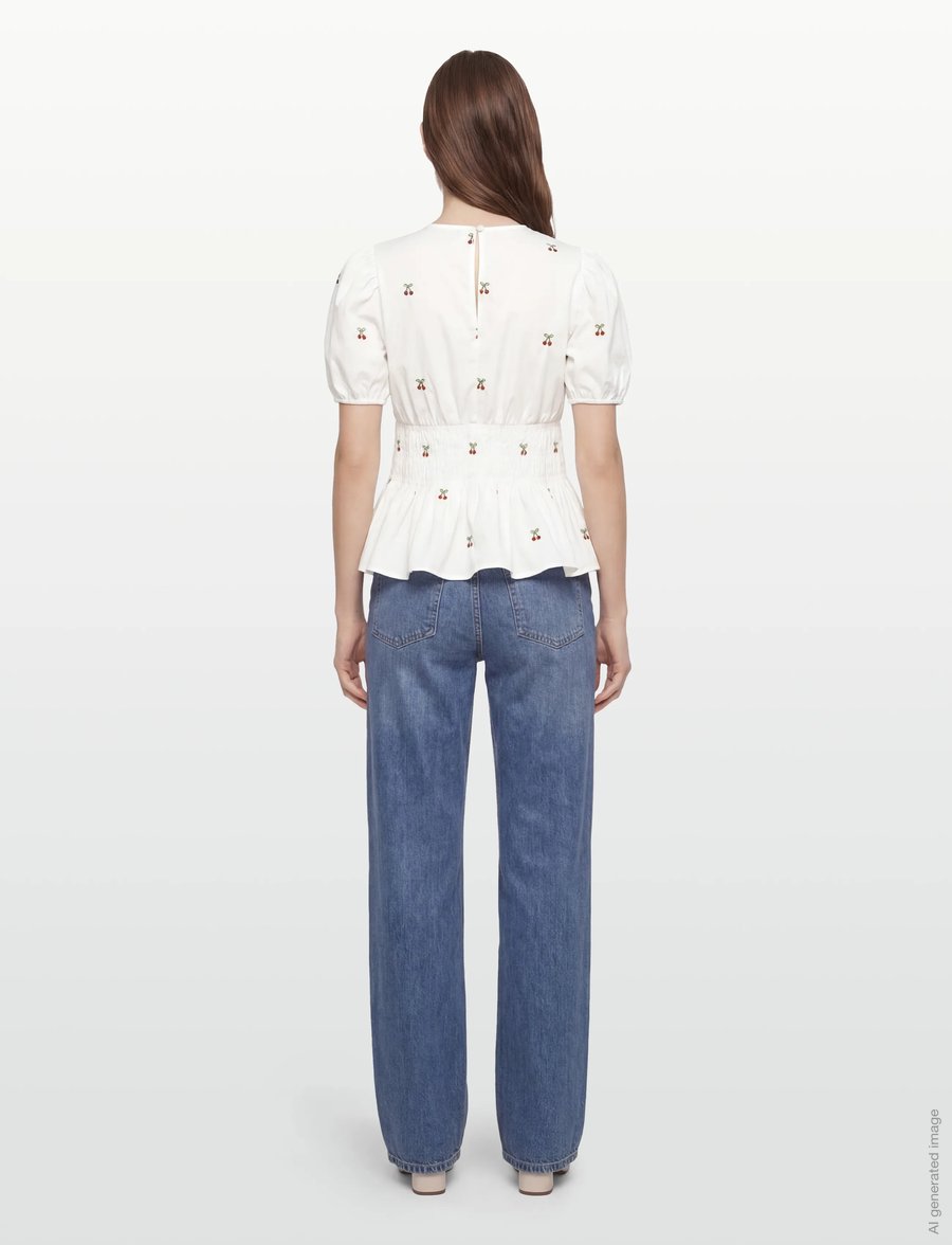 A-View - Leonore blouse - kortärmade blusar - white - 4