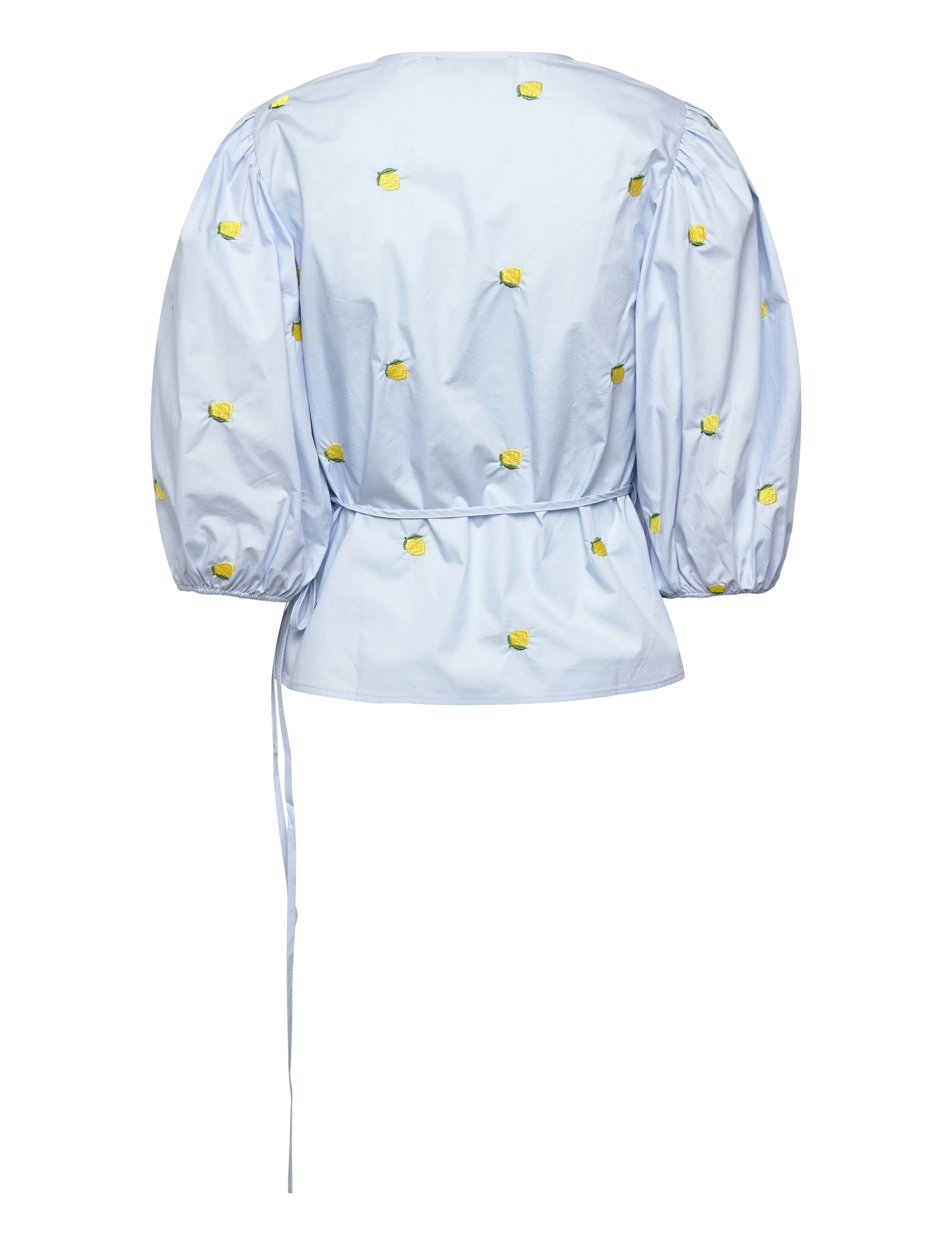 A-View - Rebekka fruit blouse - langärmelige blusen - light blue/yellow - 2