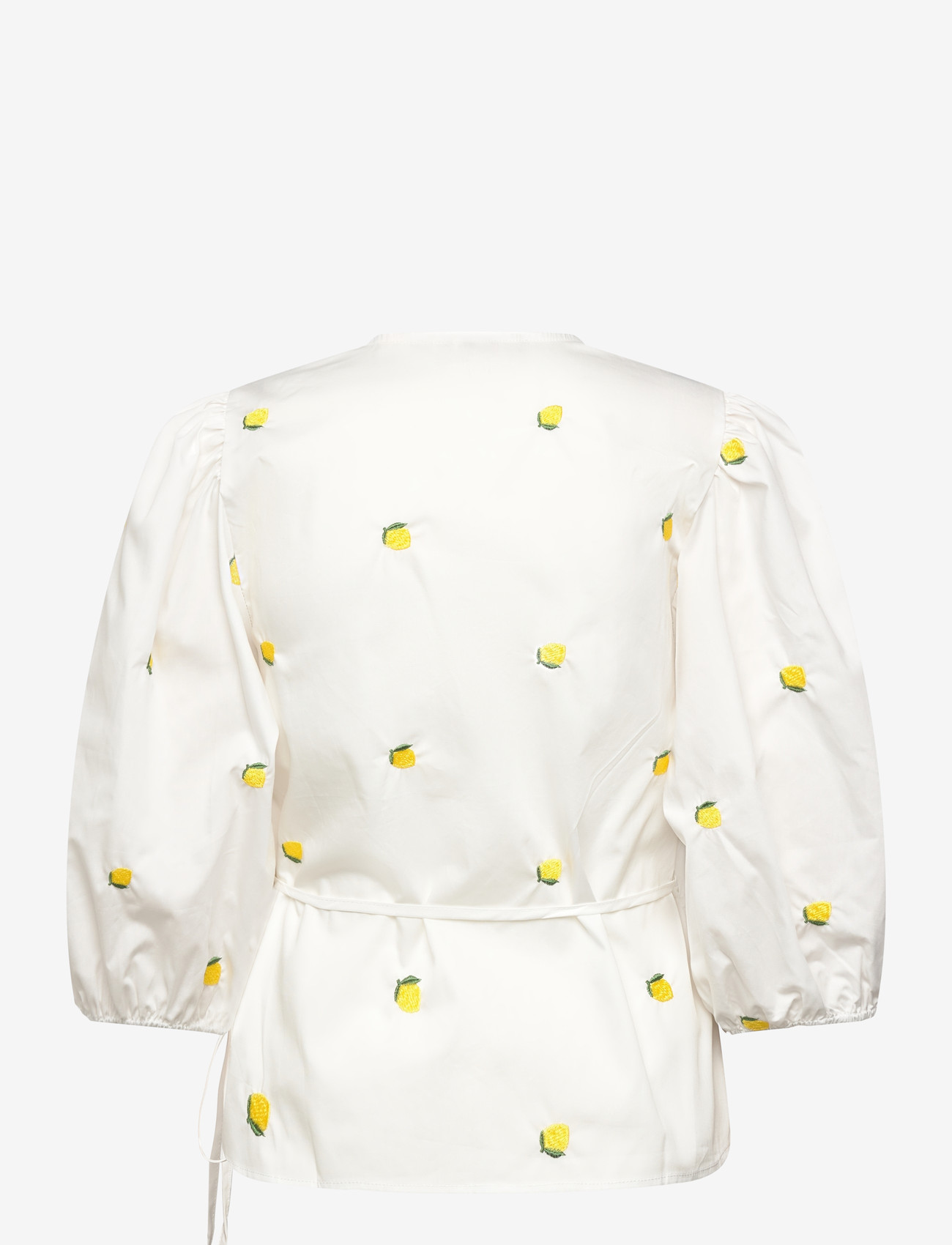 A-View - Rebekka fruit blouse - långärmade blusar - white/yellow - 1