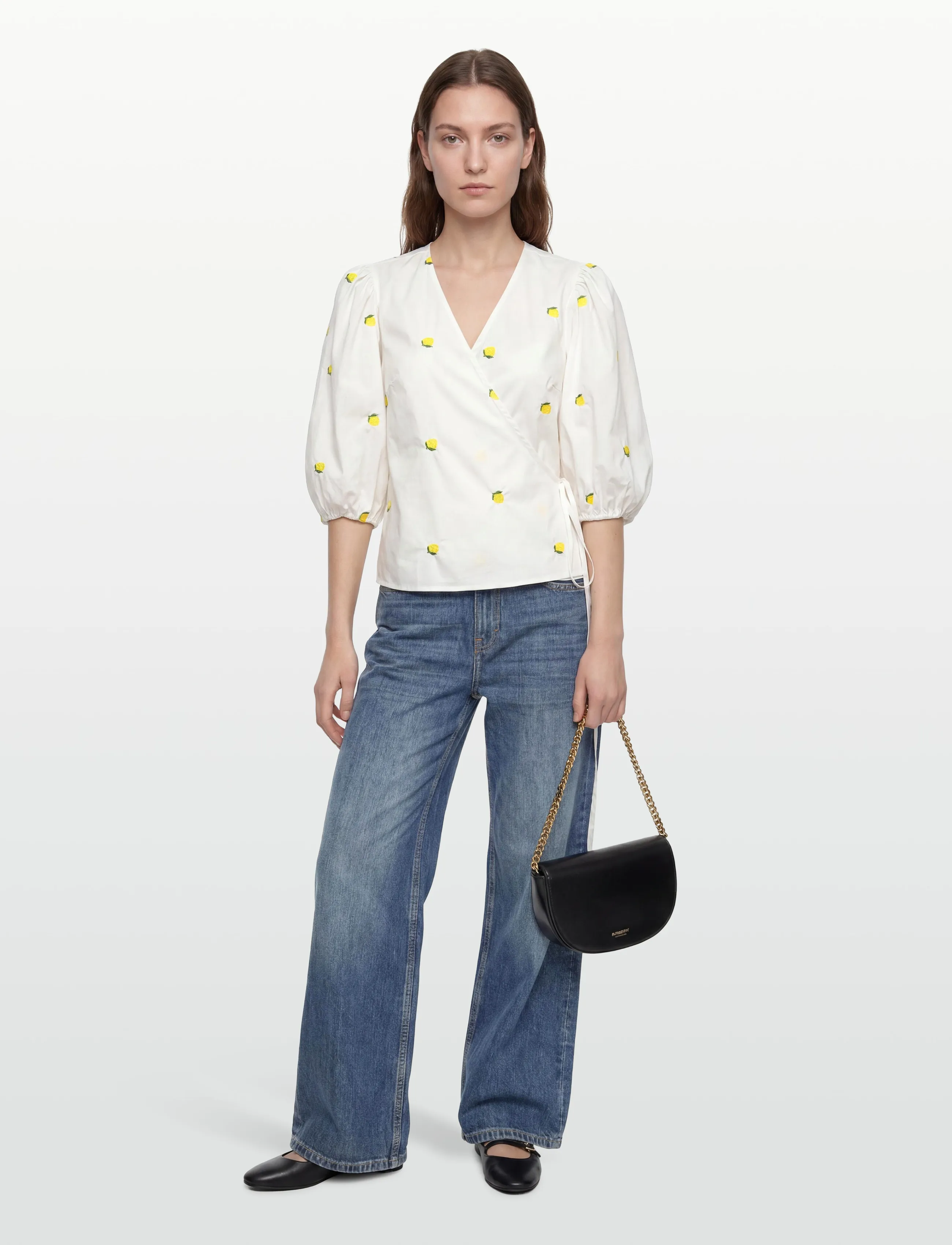 A-View Rebekka Fruit Blouse, 34, White, Bluser > Langærmede, Dame