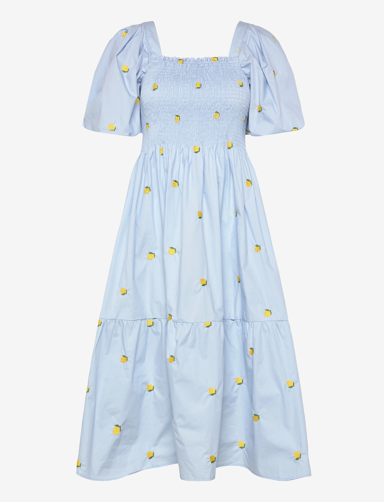 A-View - Cheri fruit dress - sommerkleider - 128 light blue/yellow - 0