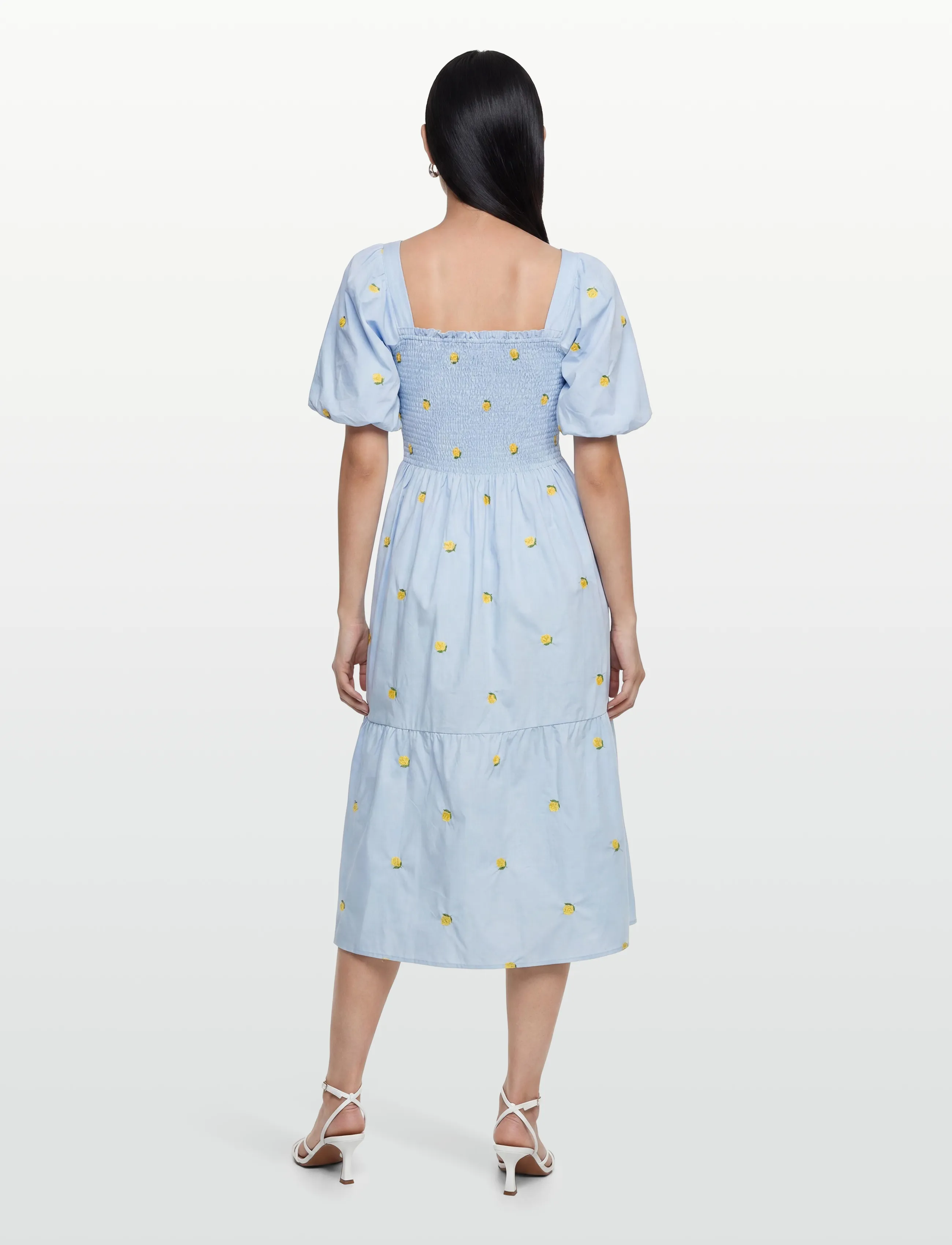 A-View - Cheri fruit dress - summer dresses - 128 light blue/yellow - 4