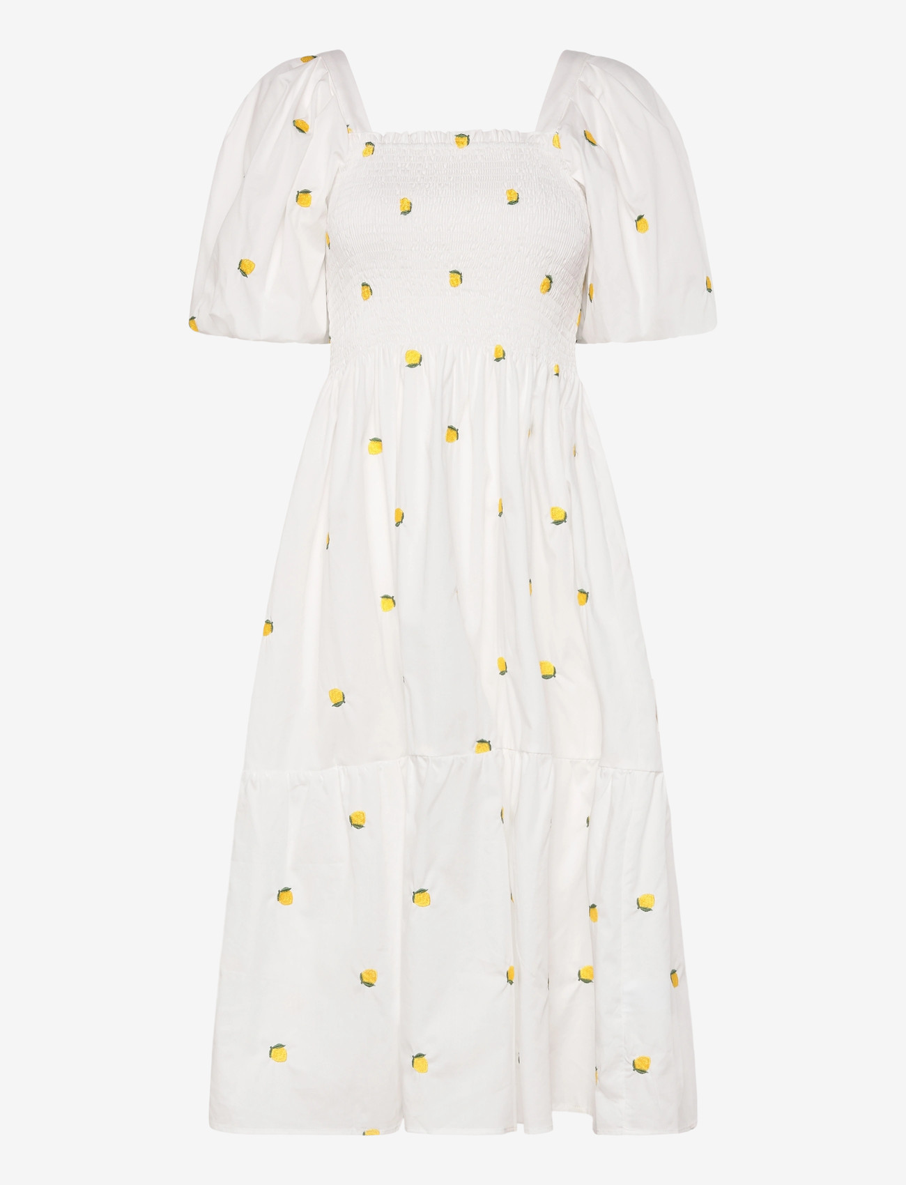 A-View - Cheri fruit dress - sommerkleider - 200 white/yellow - 0