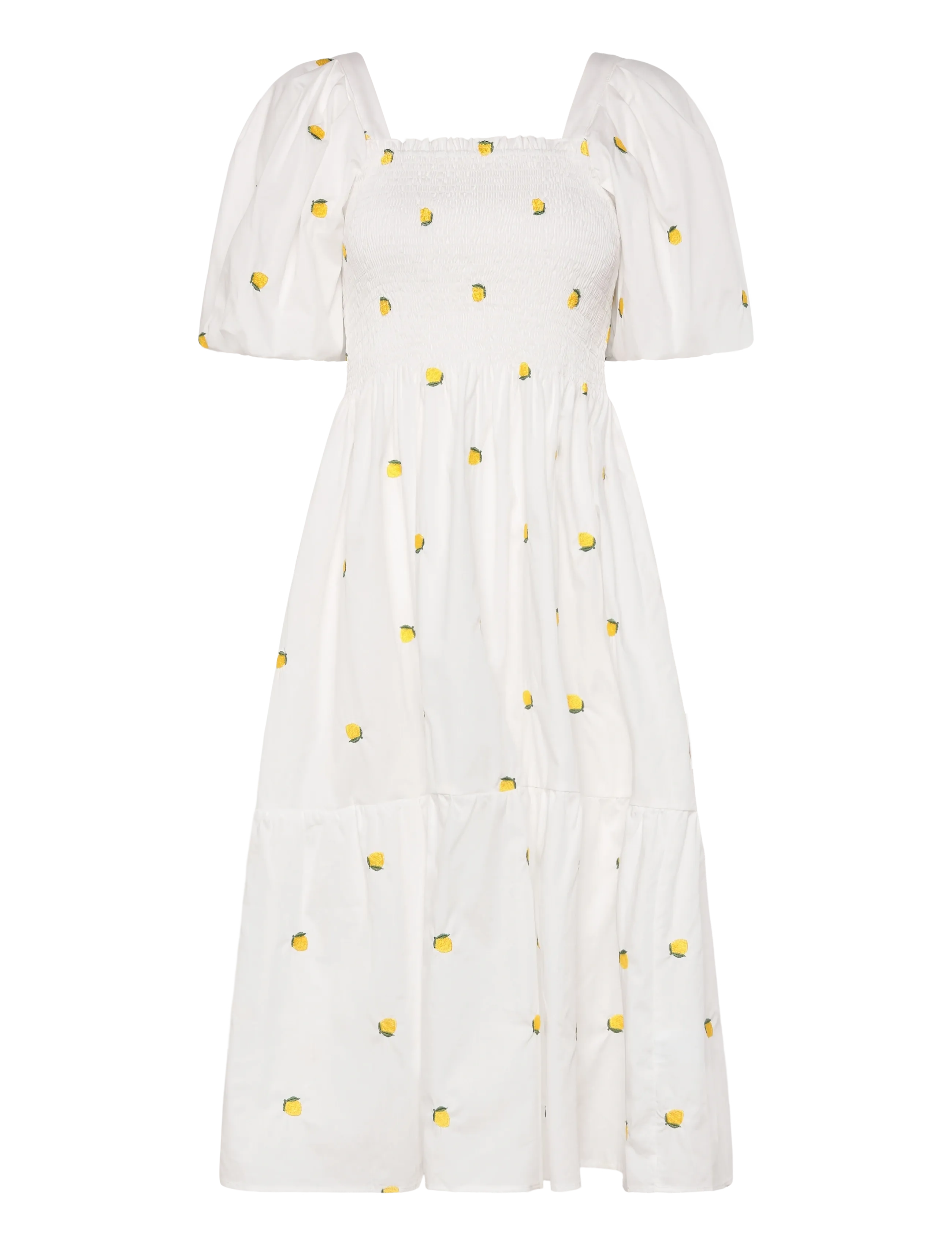 A-View Cheri fruit dress - Nyheter - 200 WHITE/YELLOW / white