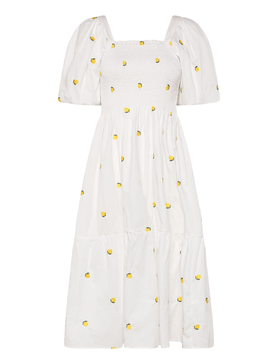 A-View - Cheri fruit dress - konfirmation - 200 white/yellow - 1