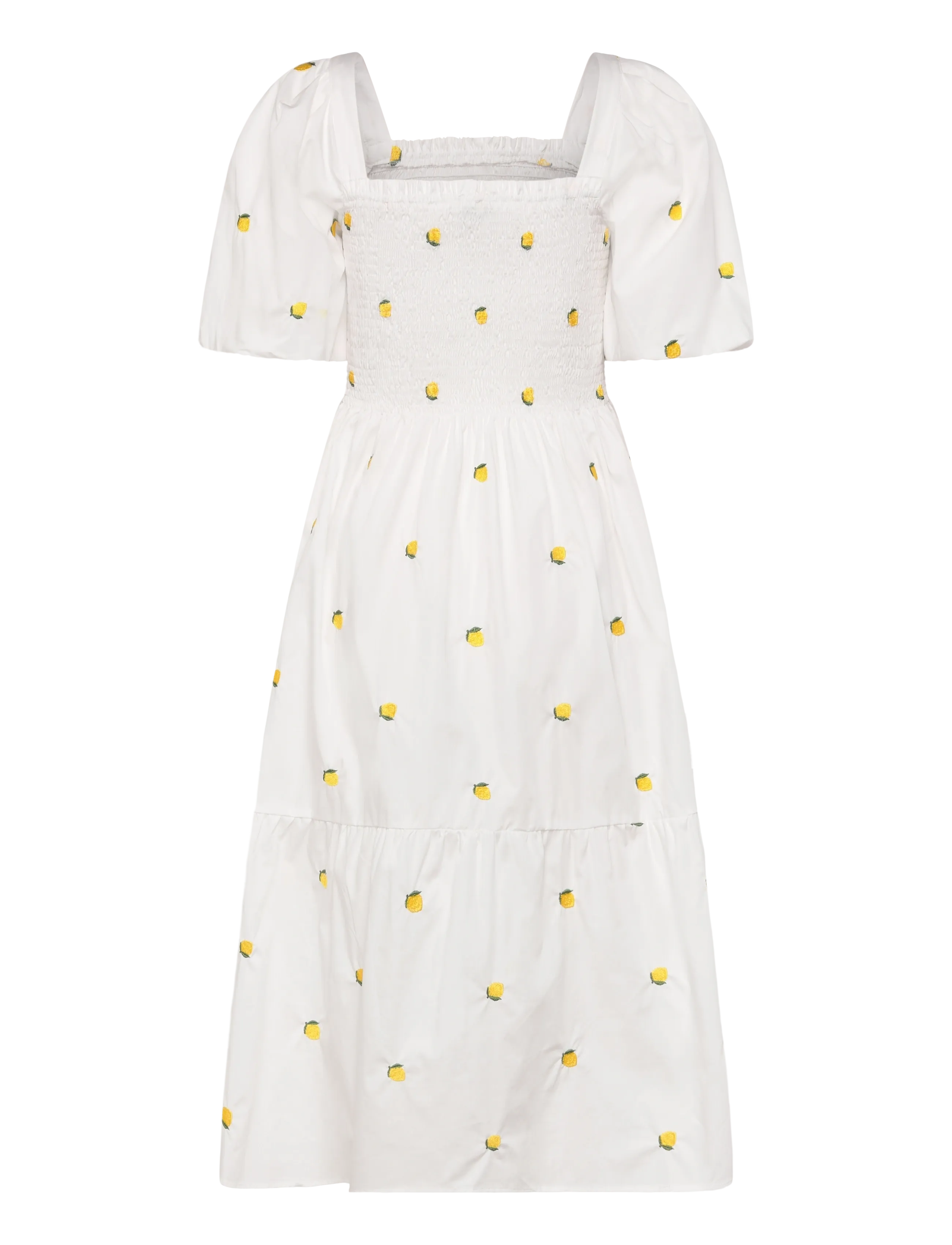 A-View - Cheri fruit dress - summer dresses - 200 white/yellow - 2