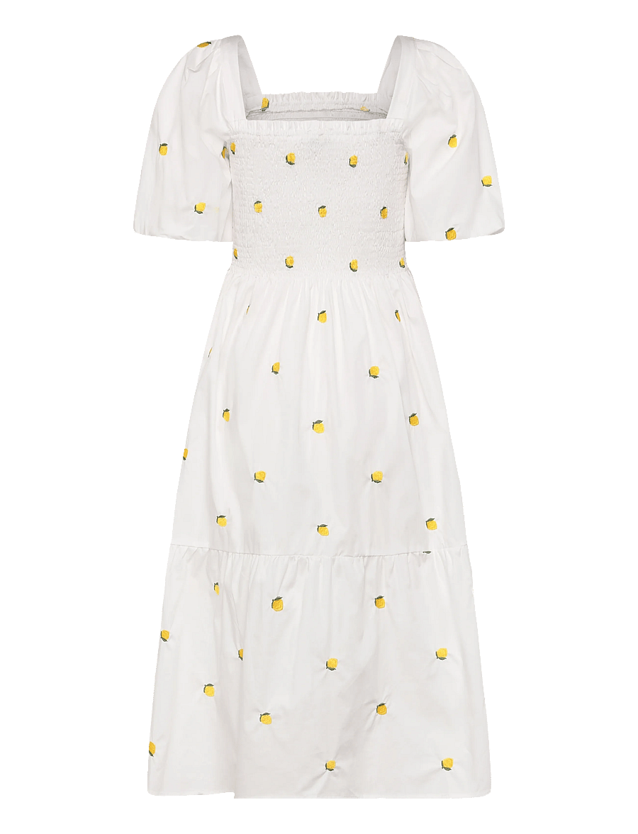 A-View - Cheri fruit dress - konfirmation - 200 white/yellow - 2