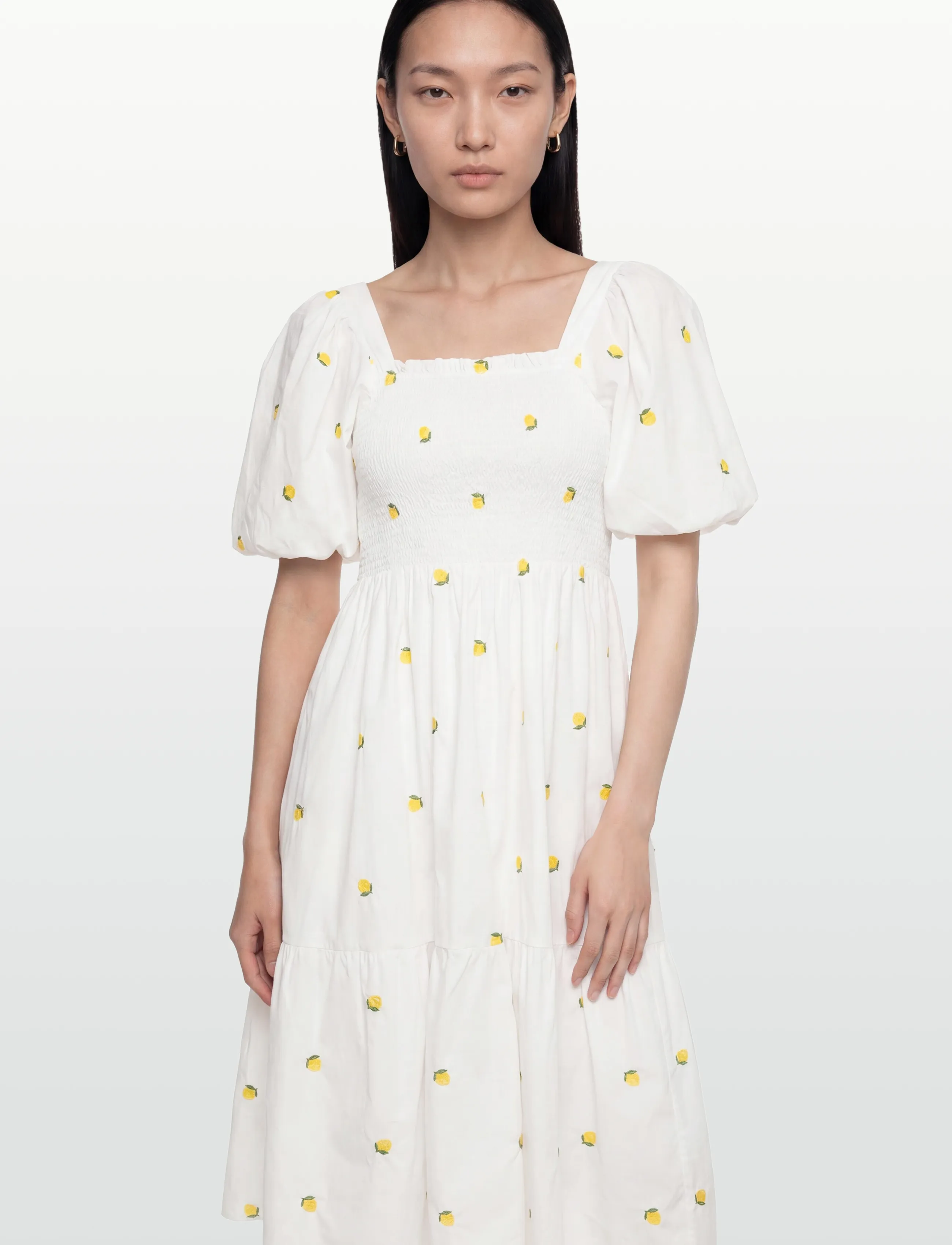 A-View - Cheri fruit dress - summer dresses - 200 white/yellow - 3