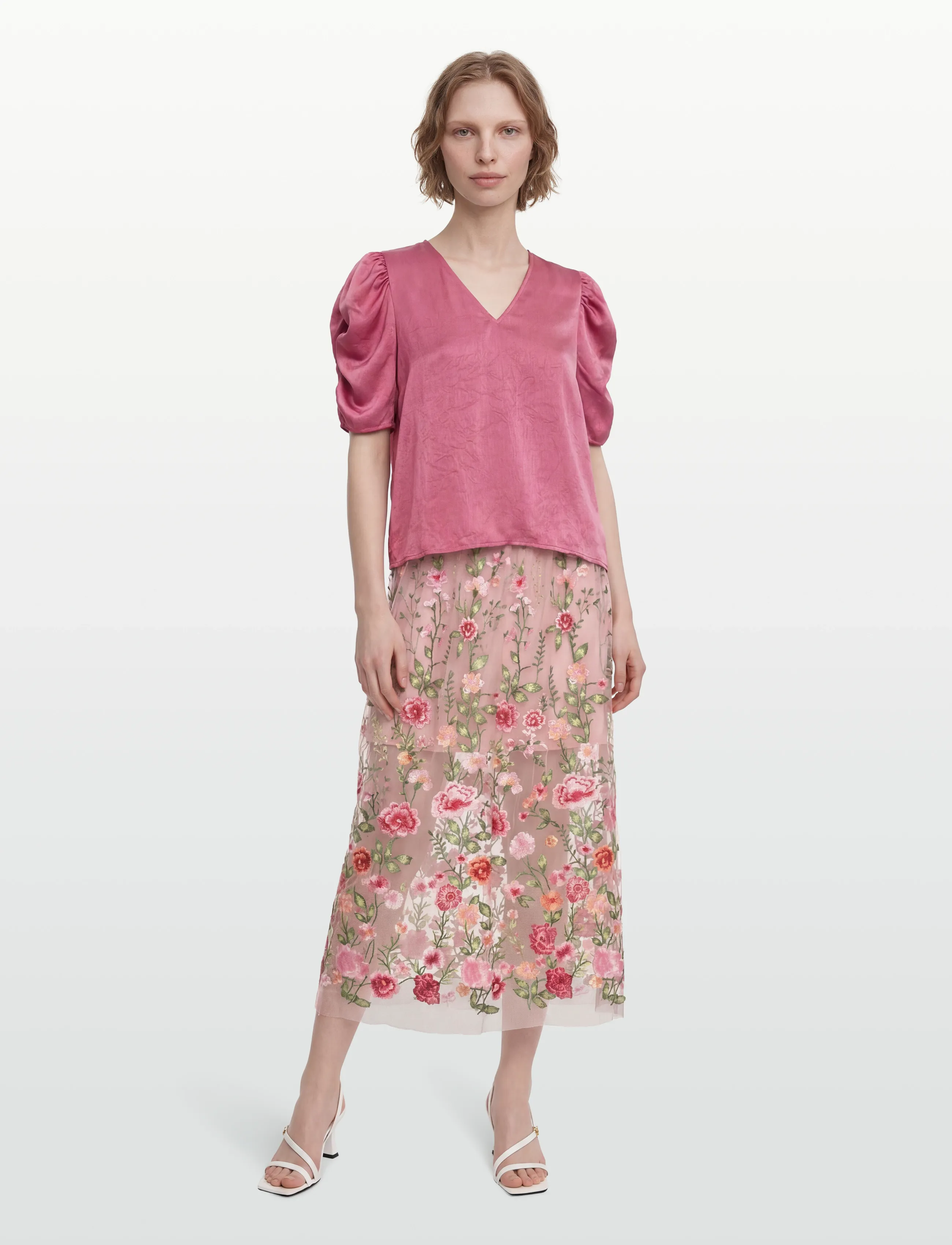 A-View Sindrella Blouse, 34, Pink, Bluser > Kortærmede, Dame