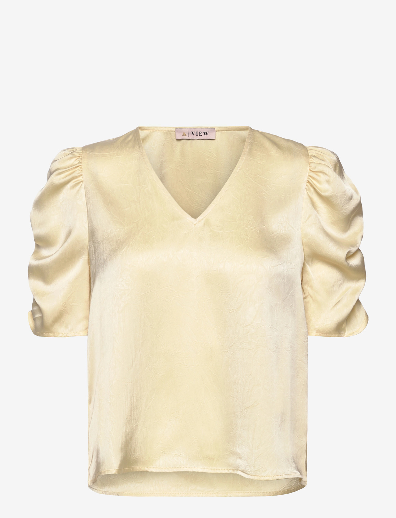 A-View - Sindrella blouse - lühikeste varrukatega pluusid - pale yellow - 0