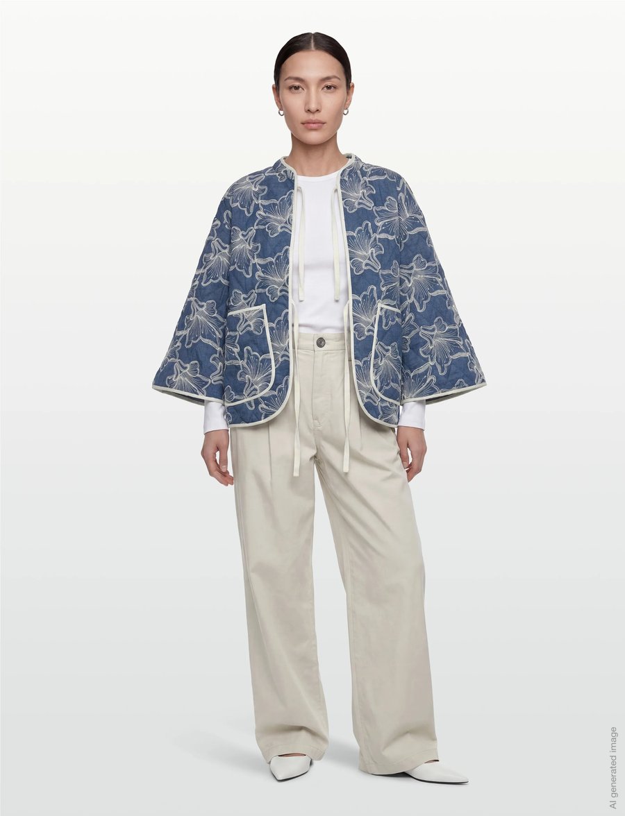 A-View - Severin jacket - blue/off white - 0