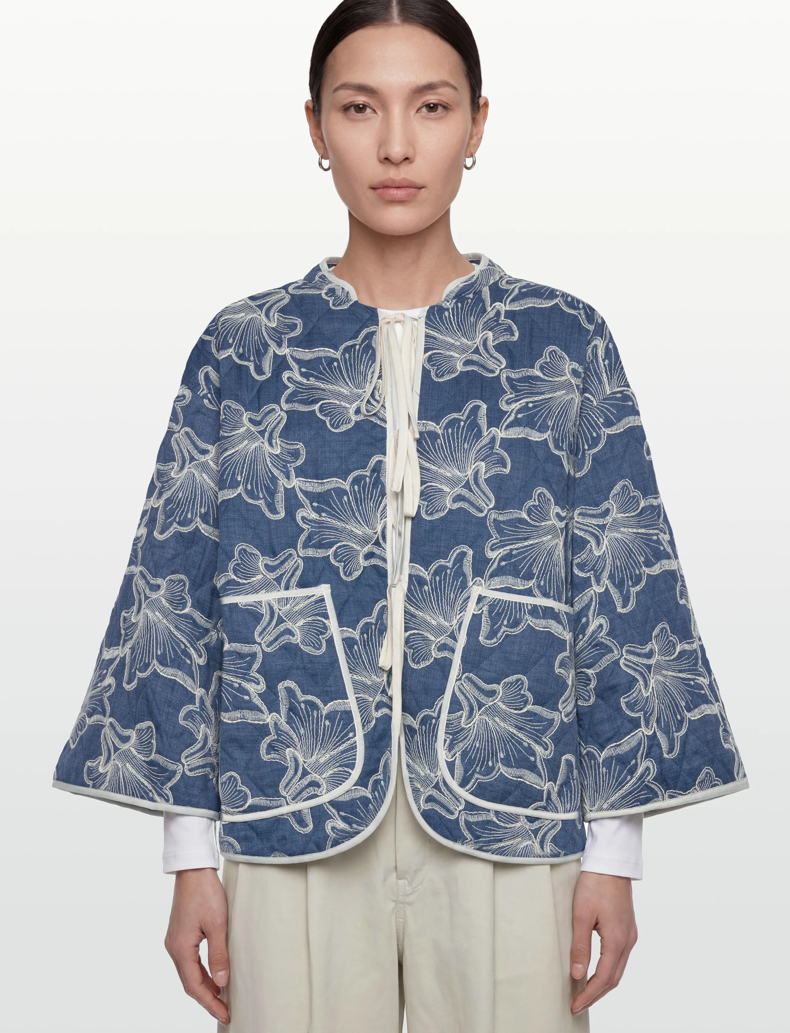 A-View - Severin jacket - blue/off white - 3