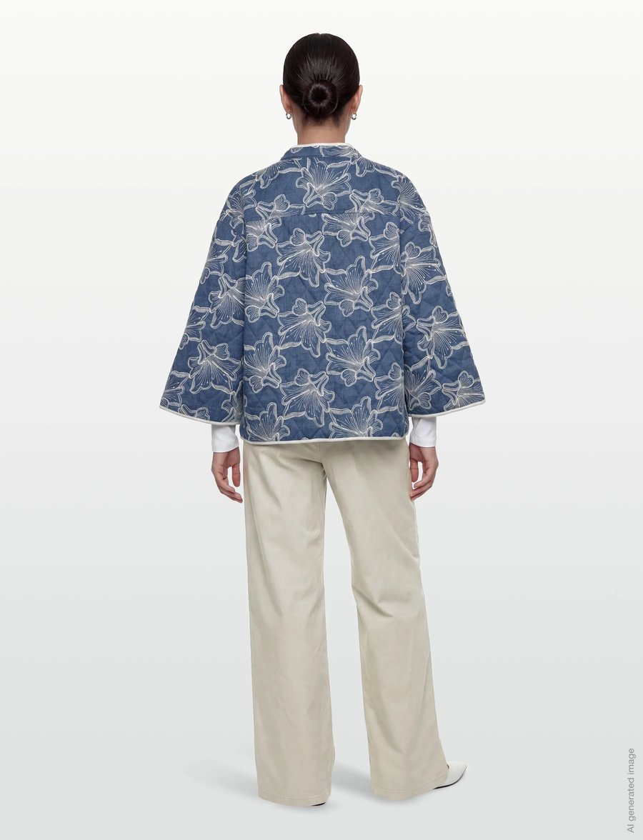 A-View - Severin jacket - blue/off white - 4