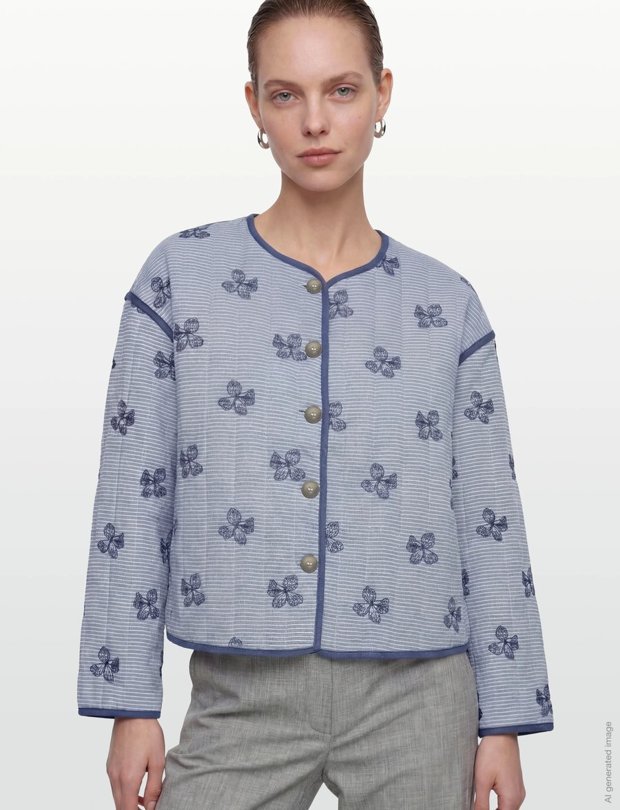 A-View - Fina jacket - vestes de printemps - blue/off white - 3