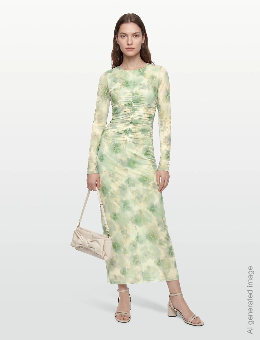 A-View - Selmina dress - stramme kjoler - 859 dusty green - 0