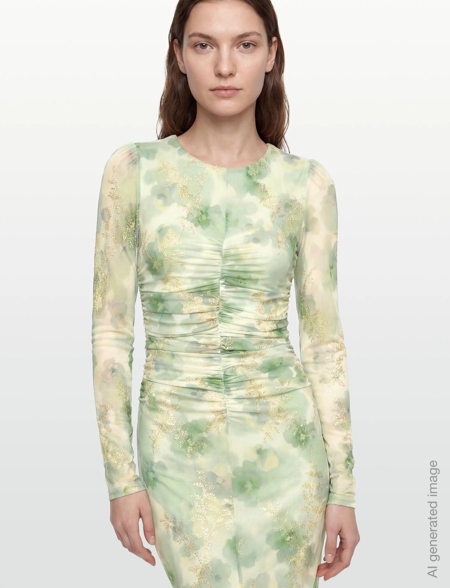 A-View - Selmina dress - stramme kjoler - 859 dusty green - 3