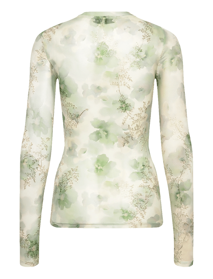 A-View - Silke blouse - long sleeved blouses - dusty green - 2