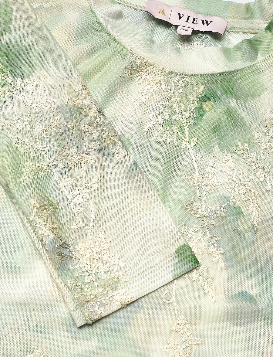 A-View - Silke blouse - long sleeved blouses - dusty green - 5