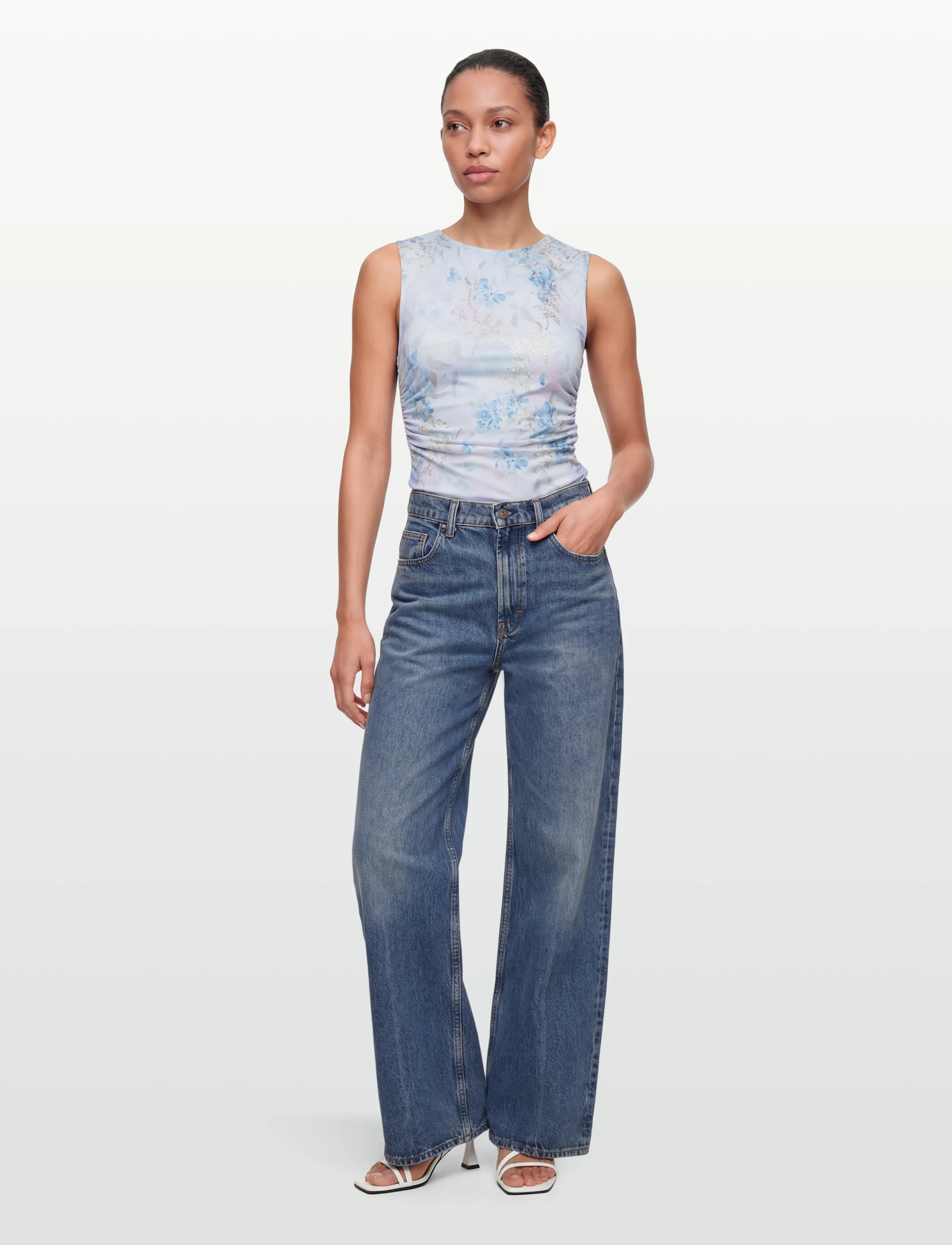A-View Claudine Top, 40, T-shirts & Oberteile, Blau - Sleeveless, Frauen