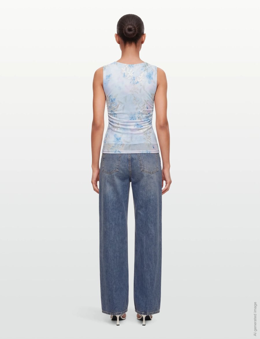 A-View - Claudine top - Ärmellose tops - light blue/rose - 4