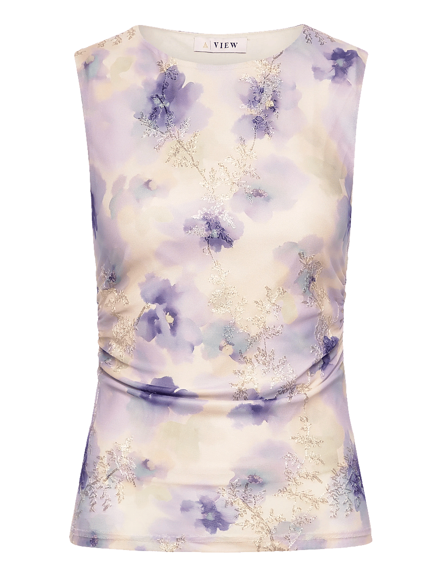 A-View - Claudine top - Ärmellose tops - purple/yellow - 1
