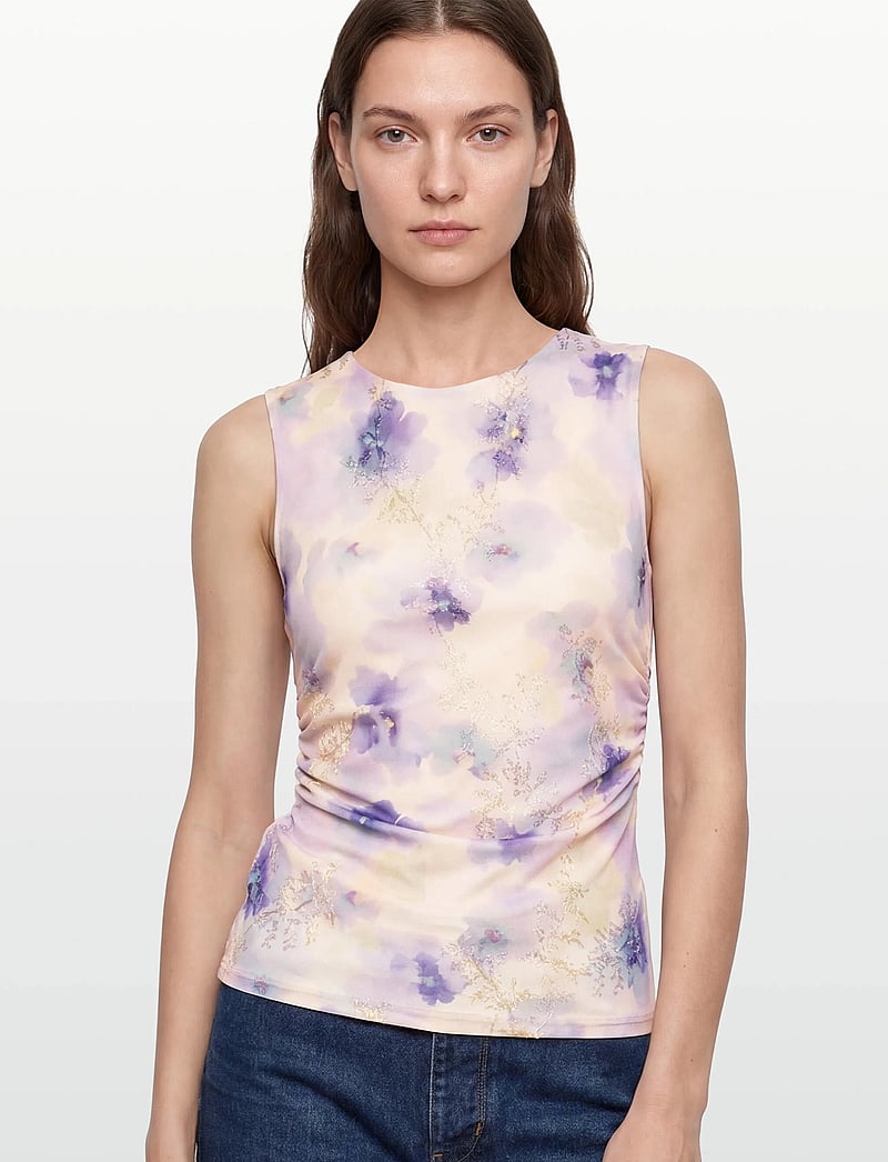 A-View - Claudine top - Ärmellose tops - purple/yellow - 3