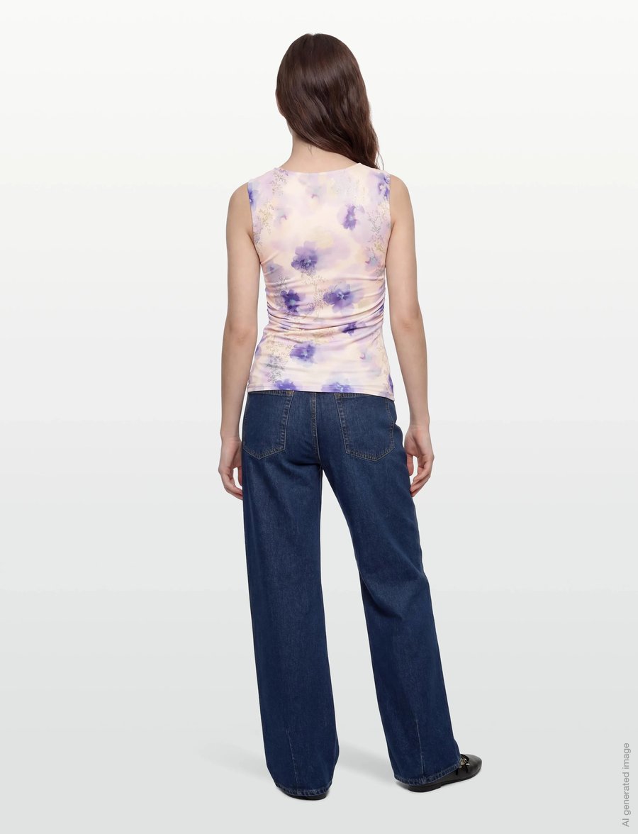 A-View - Claudine top - Ärmellose tops - purple/yellow - 4